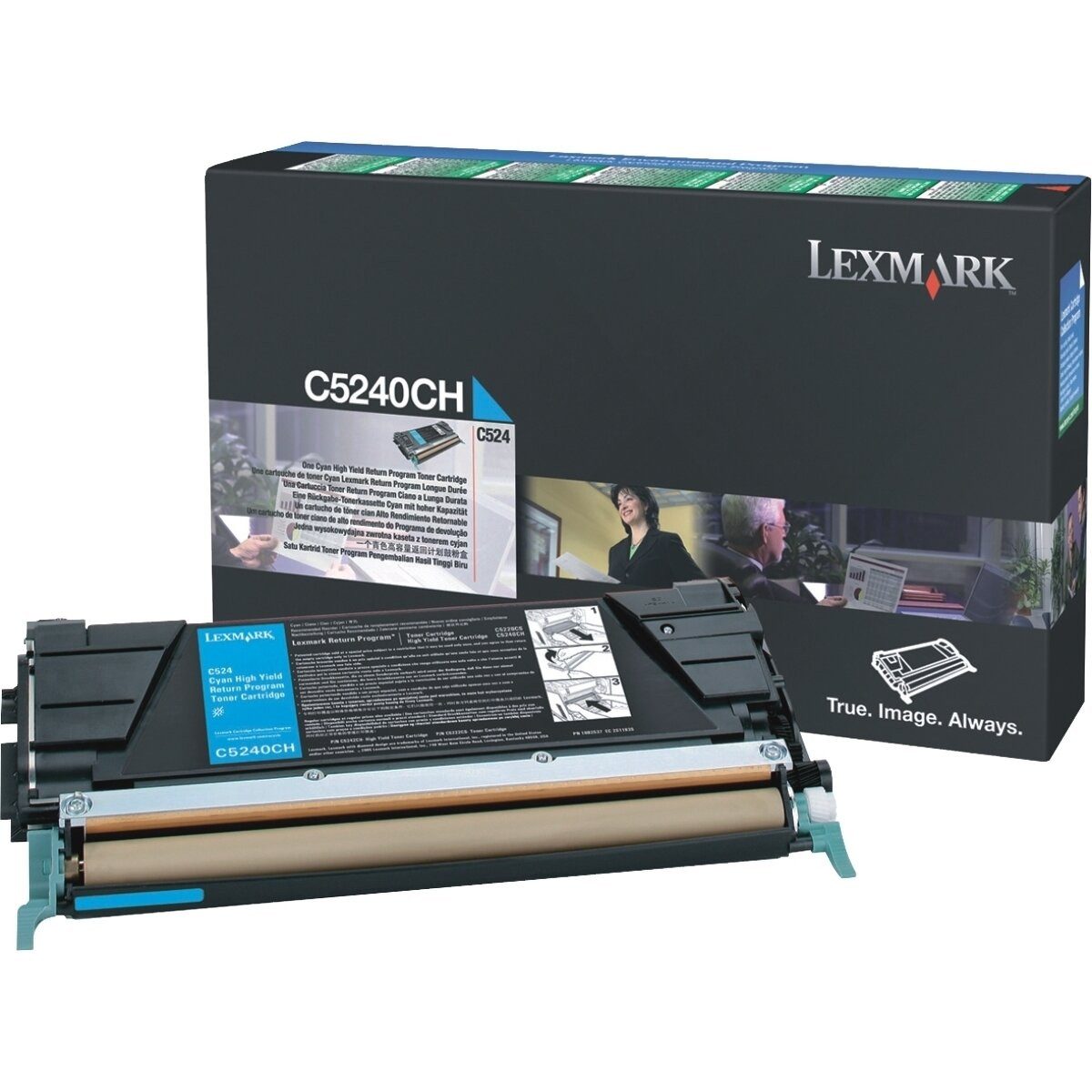 Lexmark Tonerpatrone Toner Lexmark C5240CH cyan