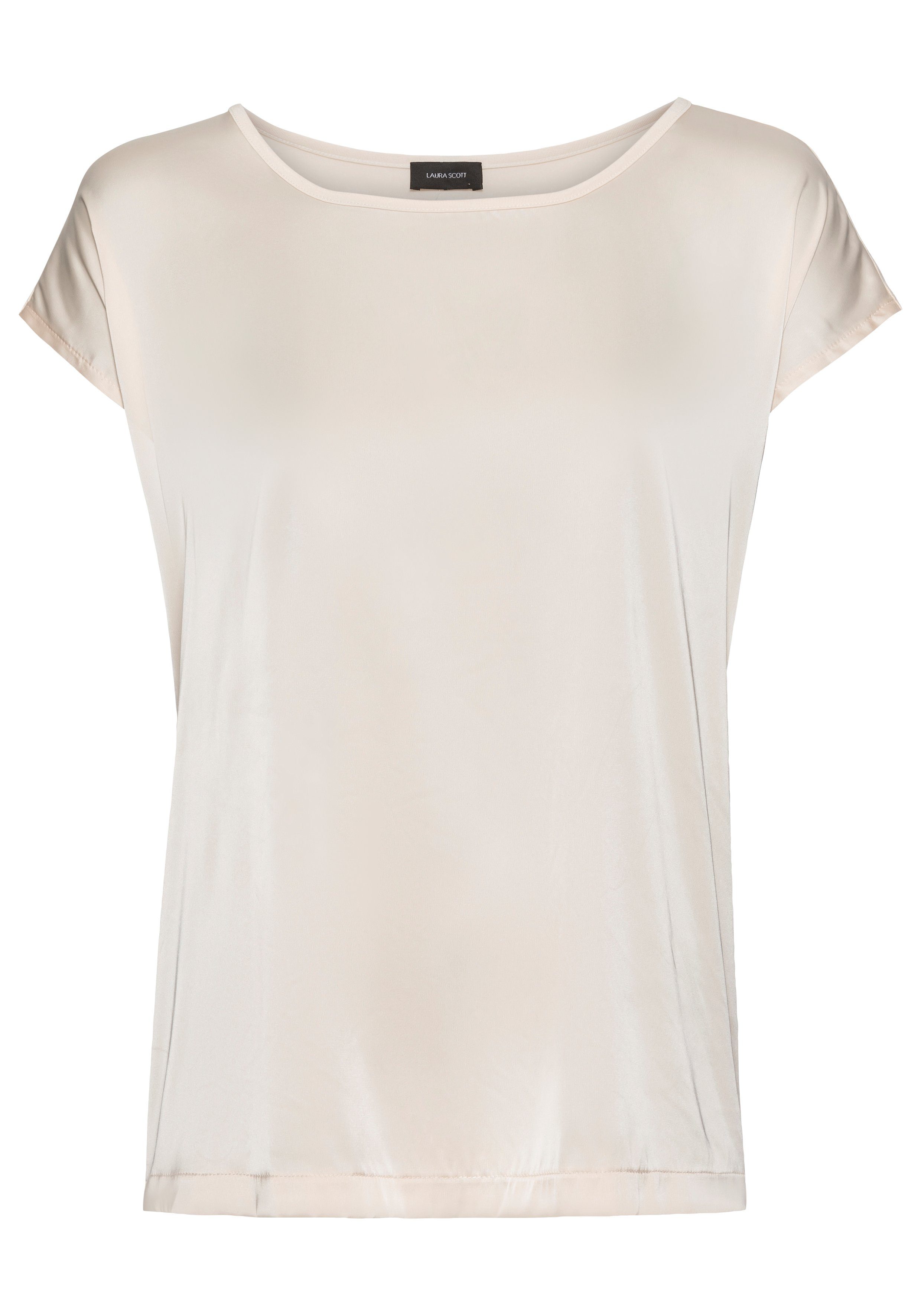 LAURA SCOTT Shirtbluse aus Satin und Jersey mehr