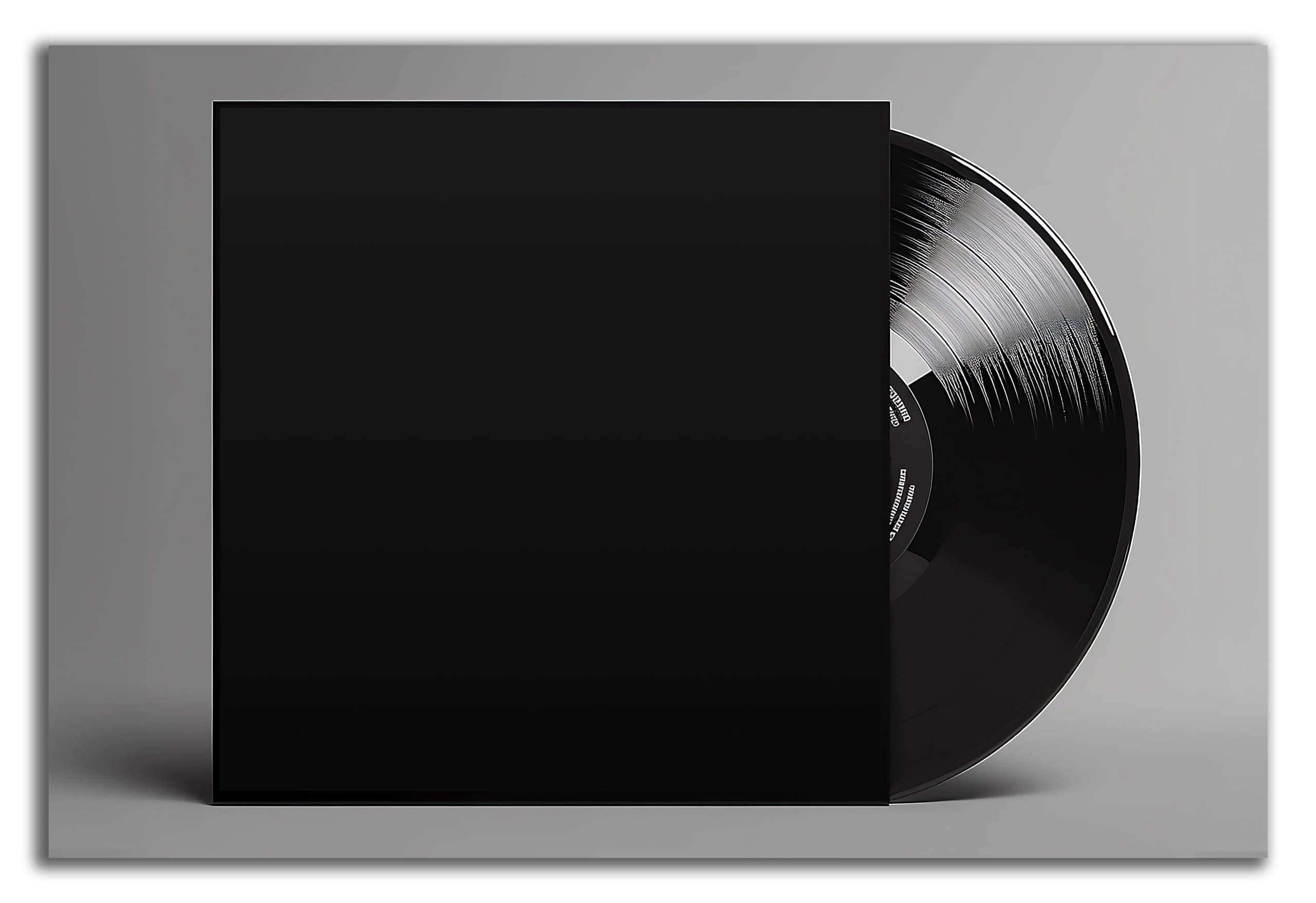 DARO Design Wandbild Musik Wandbilder Wand Deko Bilder Geschenk Modern Leinwandbild, (Musik Schallplatte LP schwarzes Cover - Bild klein Wohnzimmer Büro Arbeitszimmer Flur Jugendzimmer Einteilig Querformat Fotodruck Musik), 30x20 cm