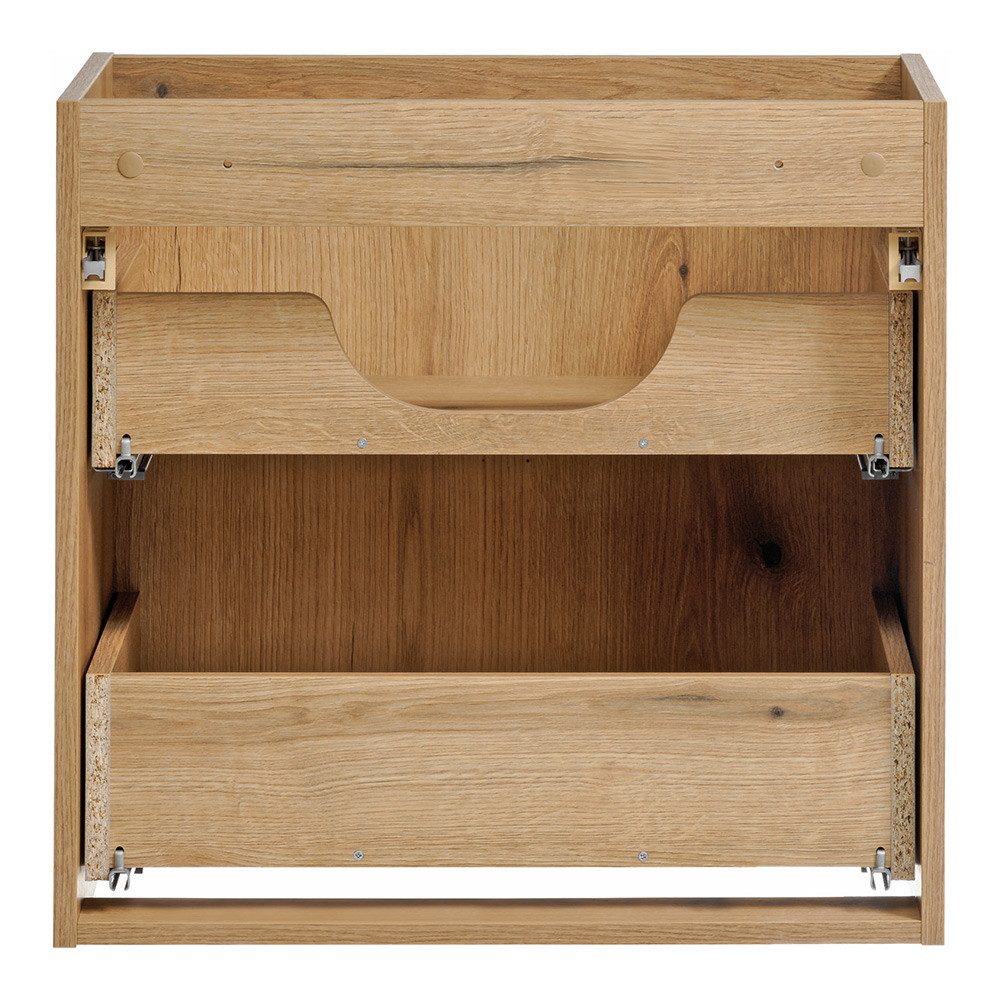 Lomadox Waschtisch NEWPORT-56-OAK, 60cm, in Eiche, Metallgriffe – Bild 4 von 5