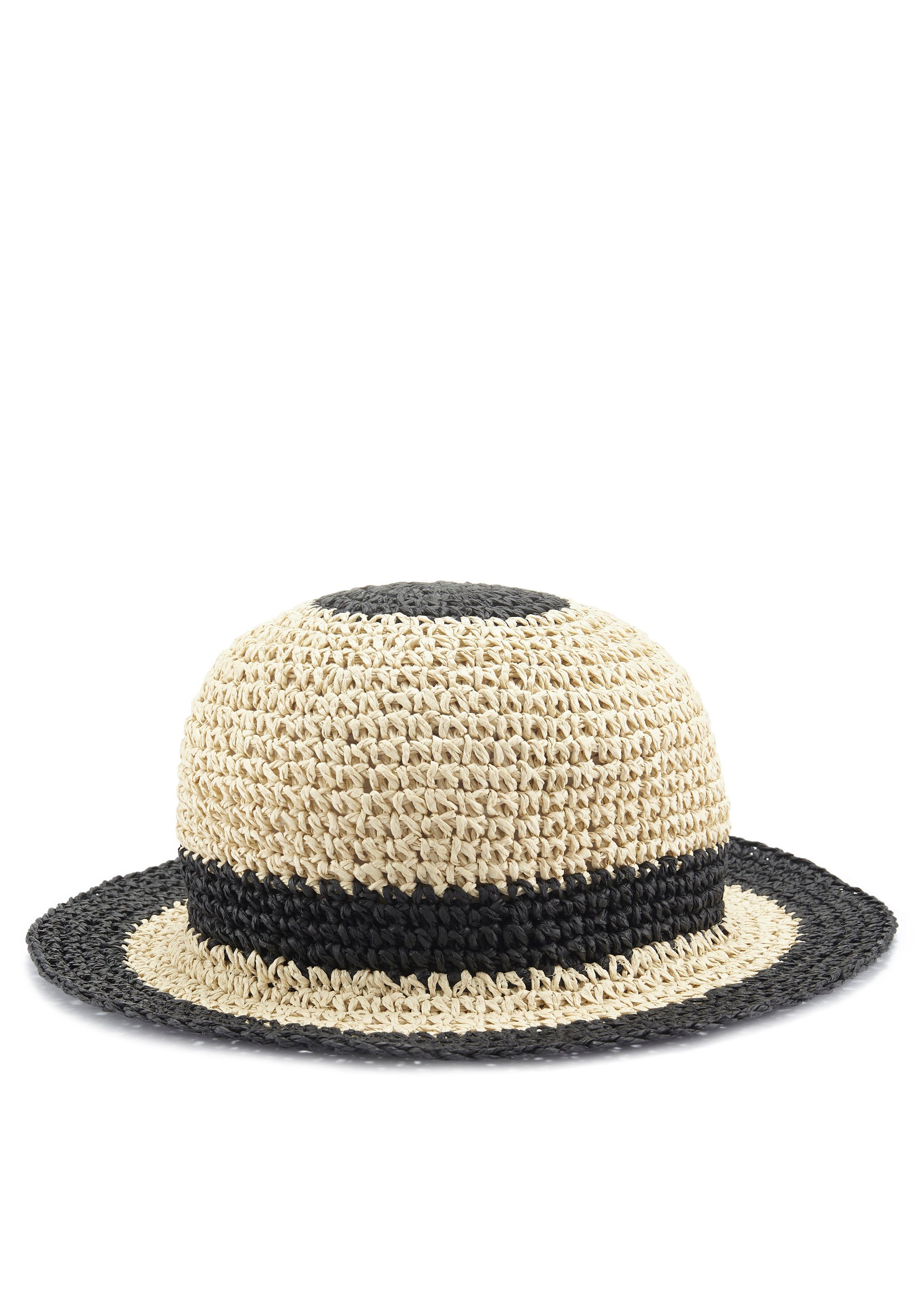 LASCANA Strohhut Bucket Hat aus Stroh, Sommerhut, Kopfbedeckung