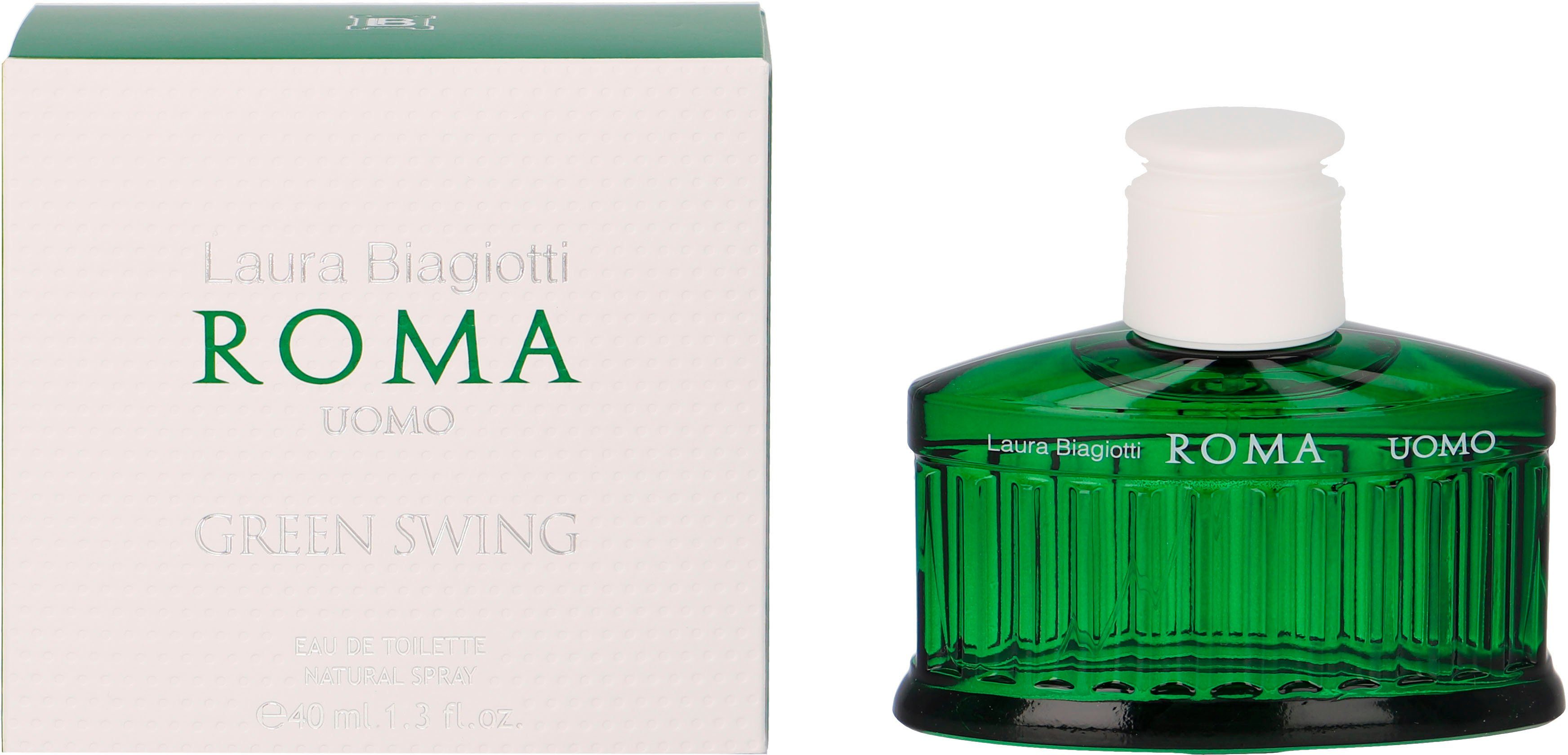 Laura Biagiotti Eau de Toilette Roma Uomo Green Swing, mit frisch-belebender Note