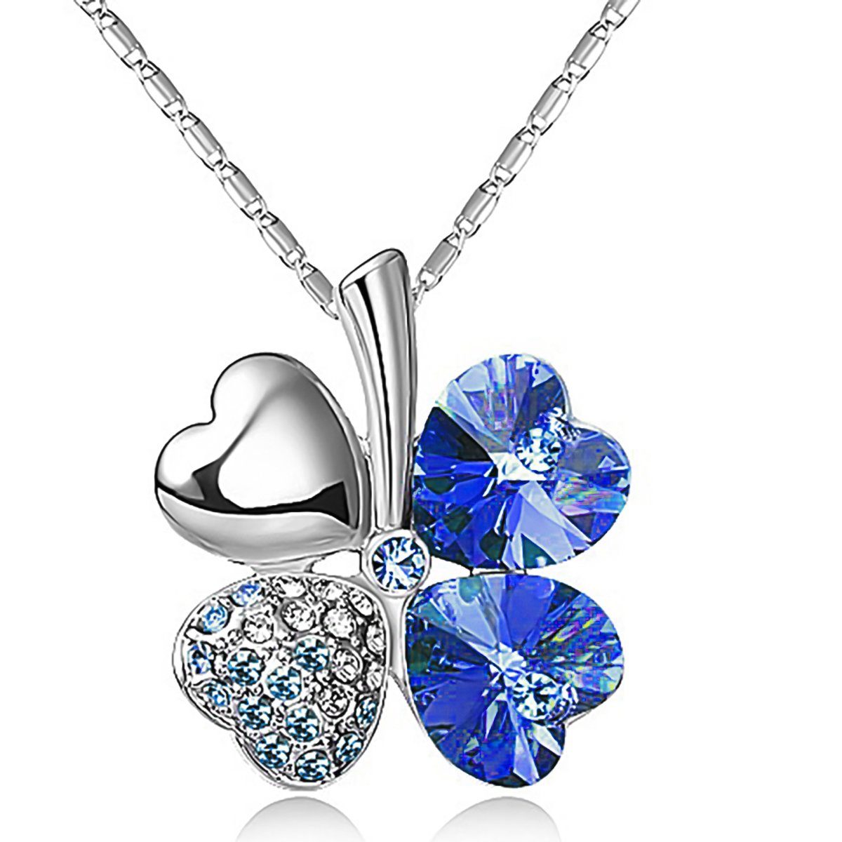 Schmuck-Elfe Kette mit Anhänger Kleeblattanhänger Harmonie