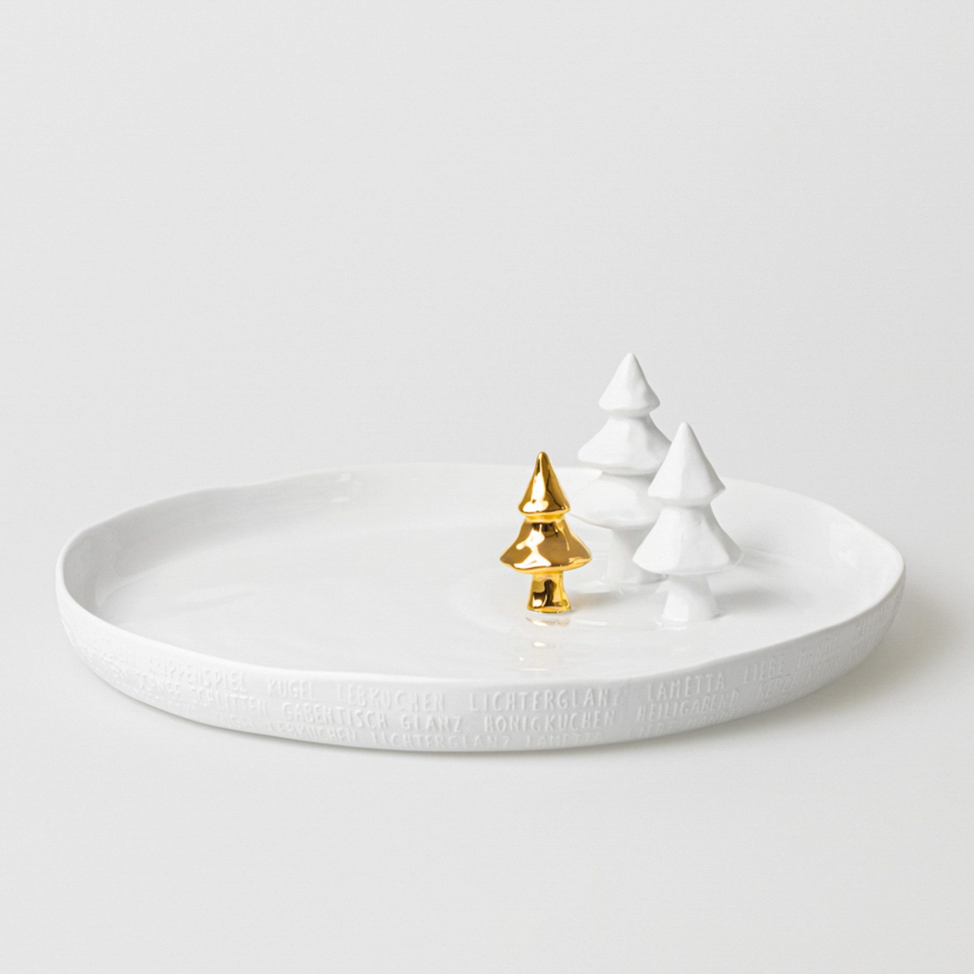 Räder Teller räder Porzellangeschichten Dekoteller Winterlandschaft weiß