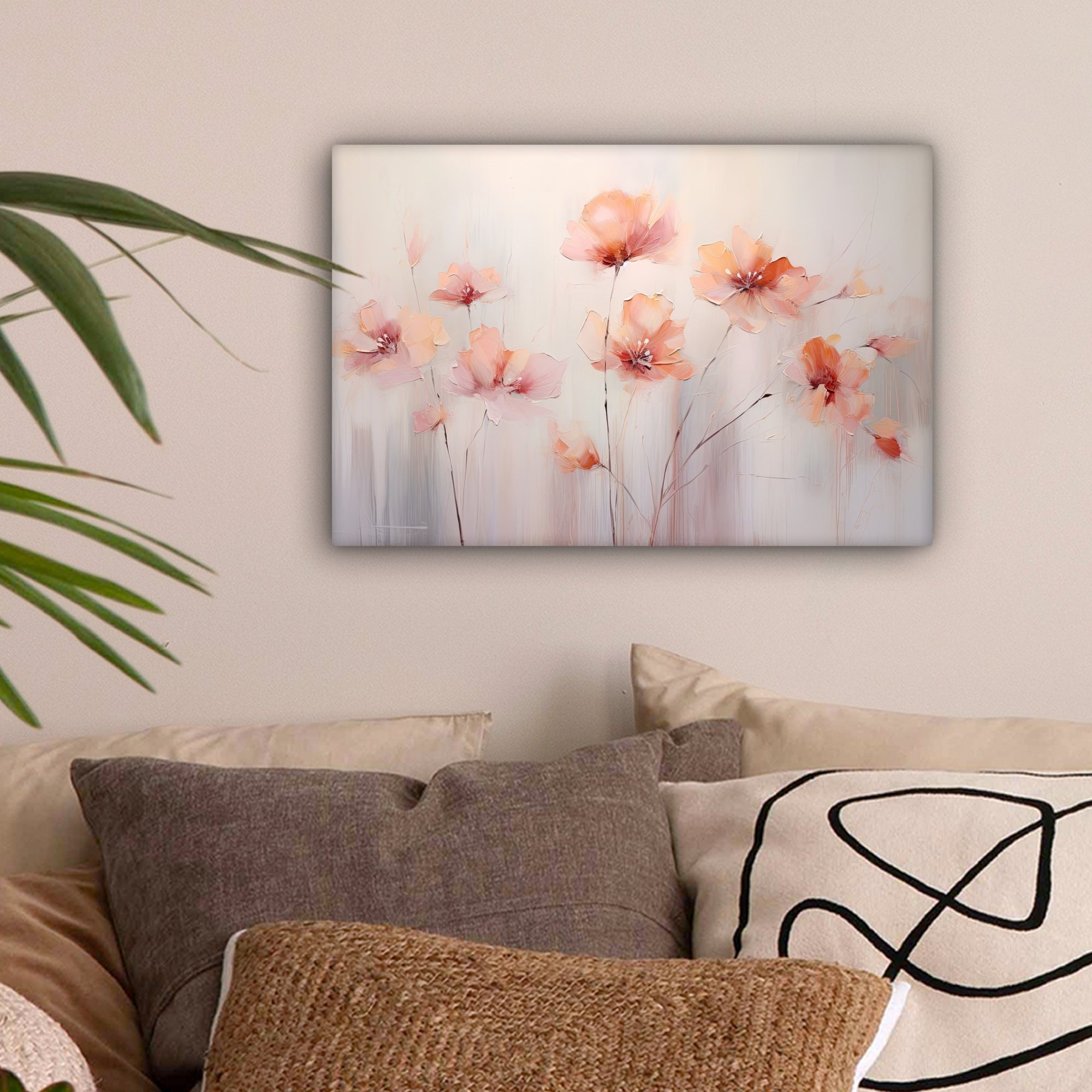 OneMillionCanvasses® Leinwandbild Mohn - Blumen - Kunst - Abstrakt - Aquare günstig online kaufen