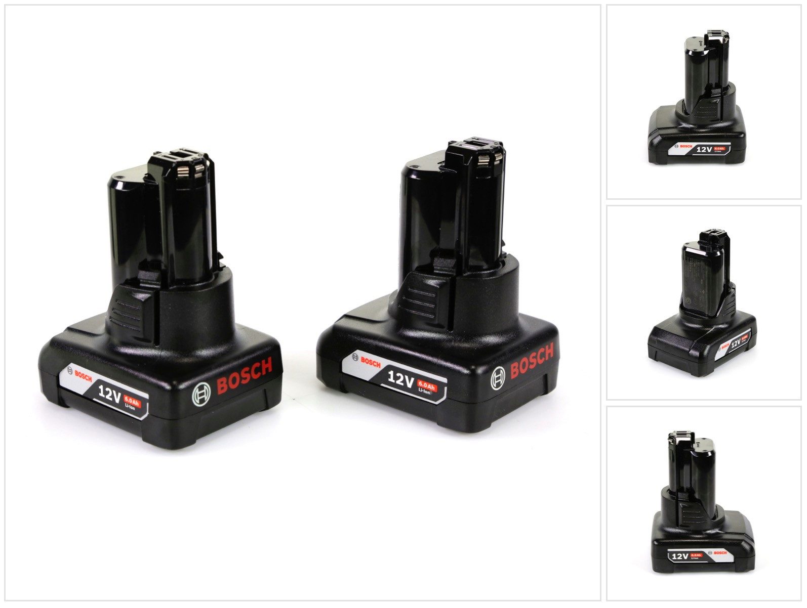 Bosch Professional Akku Set 12 V mit 2x 6,0Ah Akku (1600A00X7M) Akkupacks