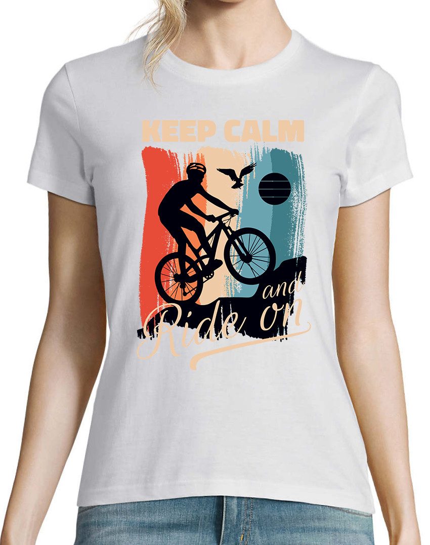 Youth Designz Print-Shirt Keep Calm Fahrrad günstig online kaufen
