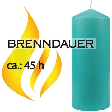 HS Candle Stumpenkerze Dekokerze (3-tlg), Wachskerzen Ø6cm x 17cm - Kerze in vielen Farben