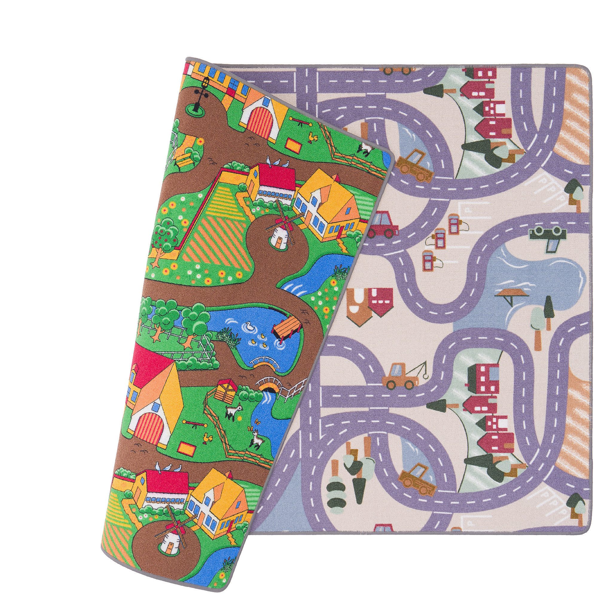 Snapstyle Kinderteppich Straßenteppich Beidseitig Straßenlandschaften, Rech günstig online kaufen