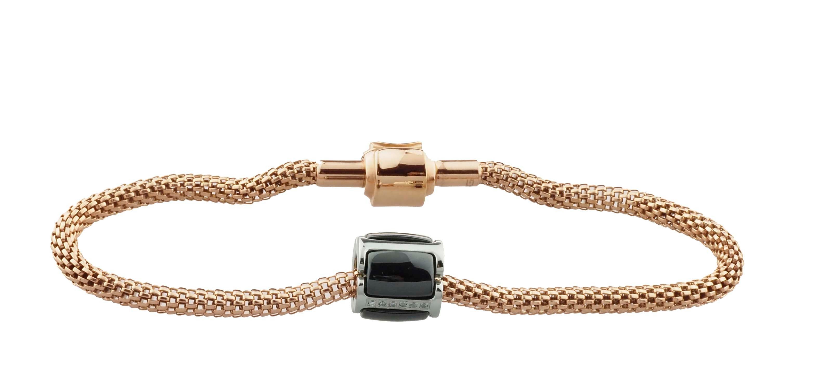 BERING Damen Armband Rosé Gold – 19 Cm, Geflochtenes Mesh-Design, Dänisches Arctic Symphony Design