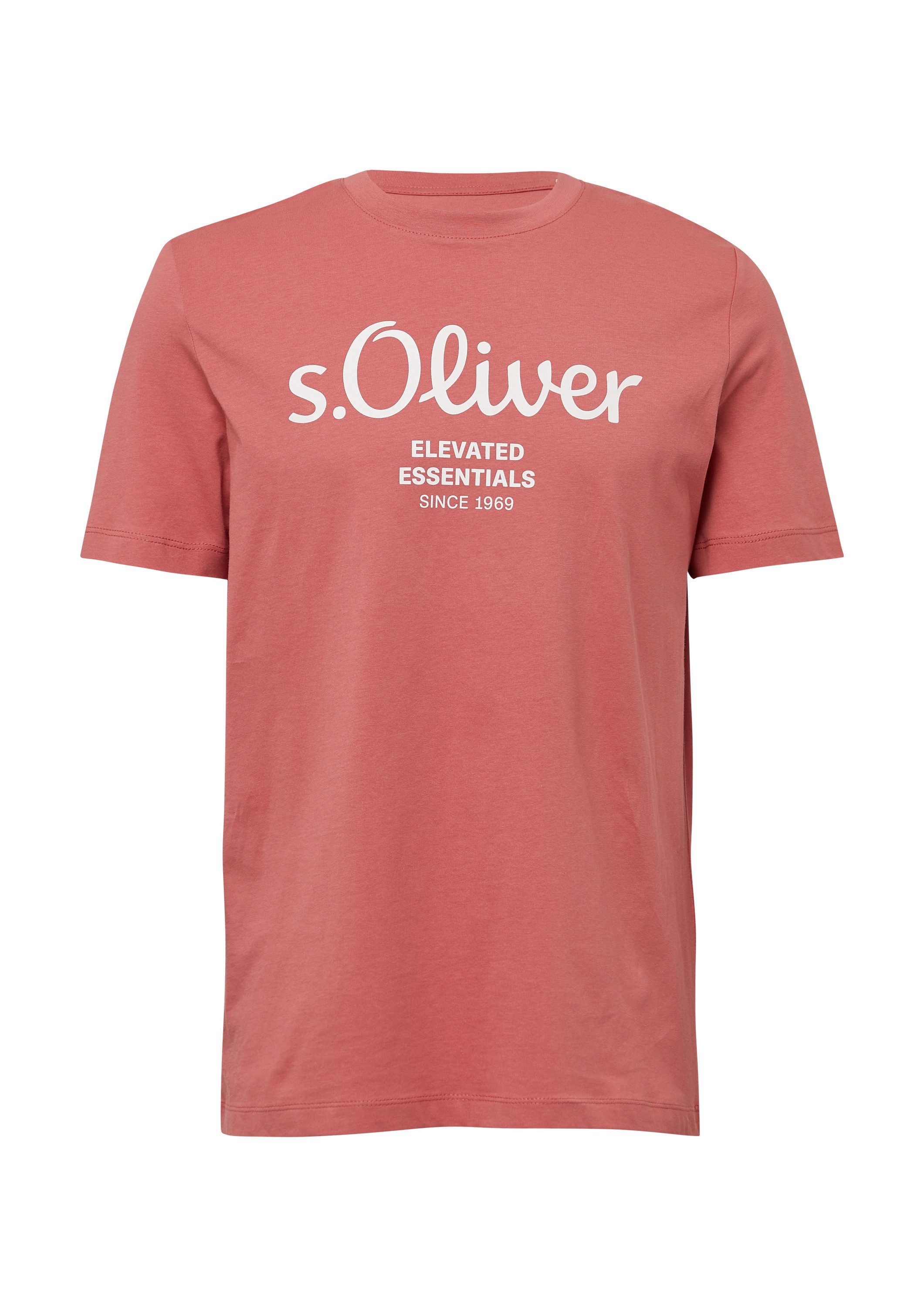 s.Oliver Kurzarmshirt T-Shirt Baumwoll-T-Shirt mit Logo-Print günstig online kaufen