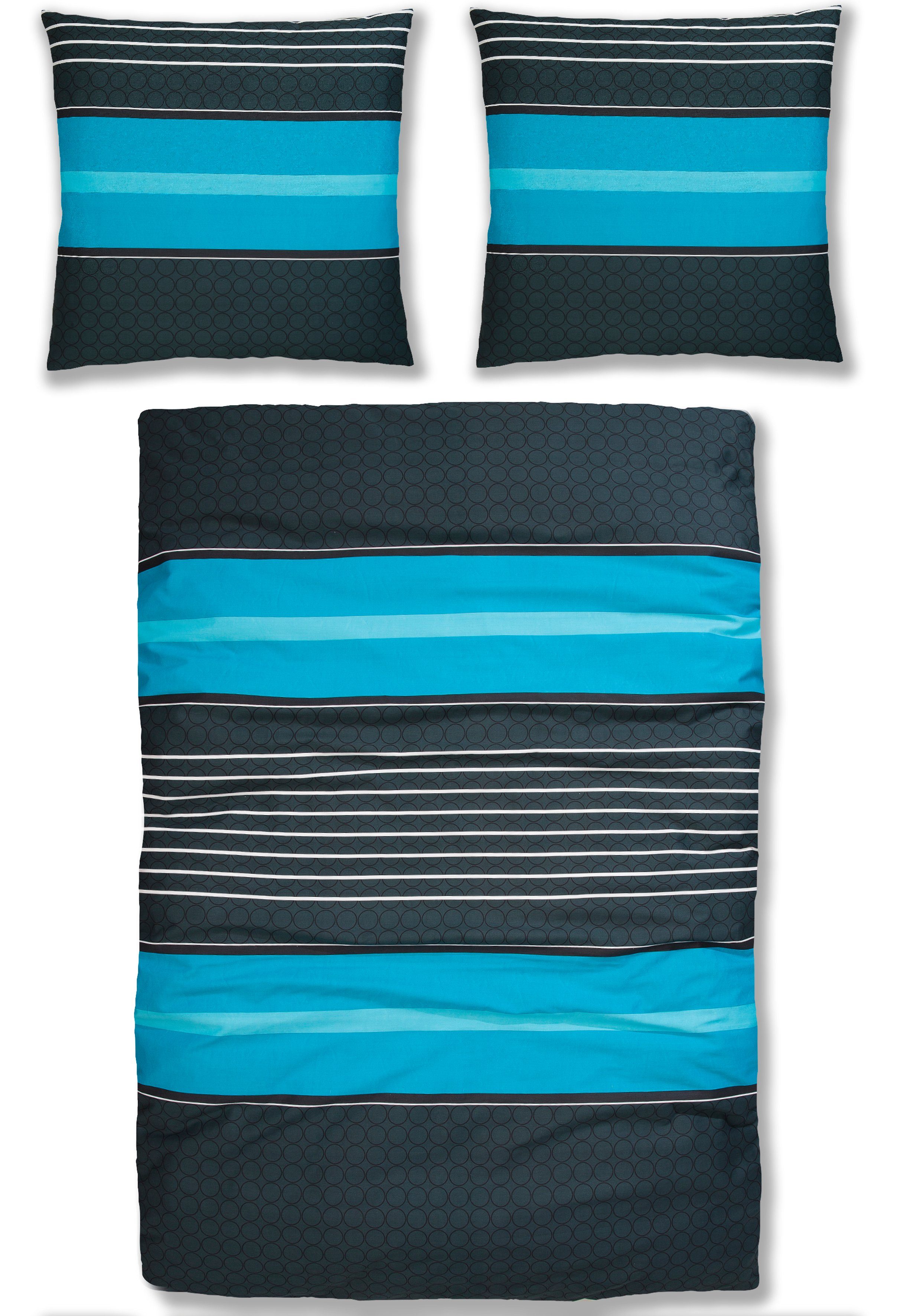 my home Bettwäsche Circle, Polycotton, 2 teilig, Bettwäsche aus Baumwolle m günstig online kaufen