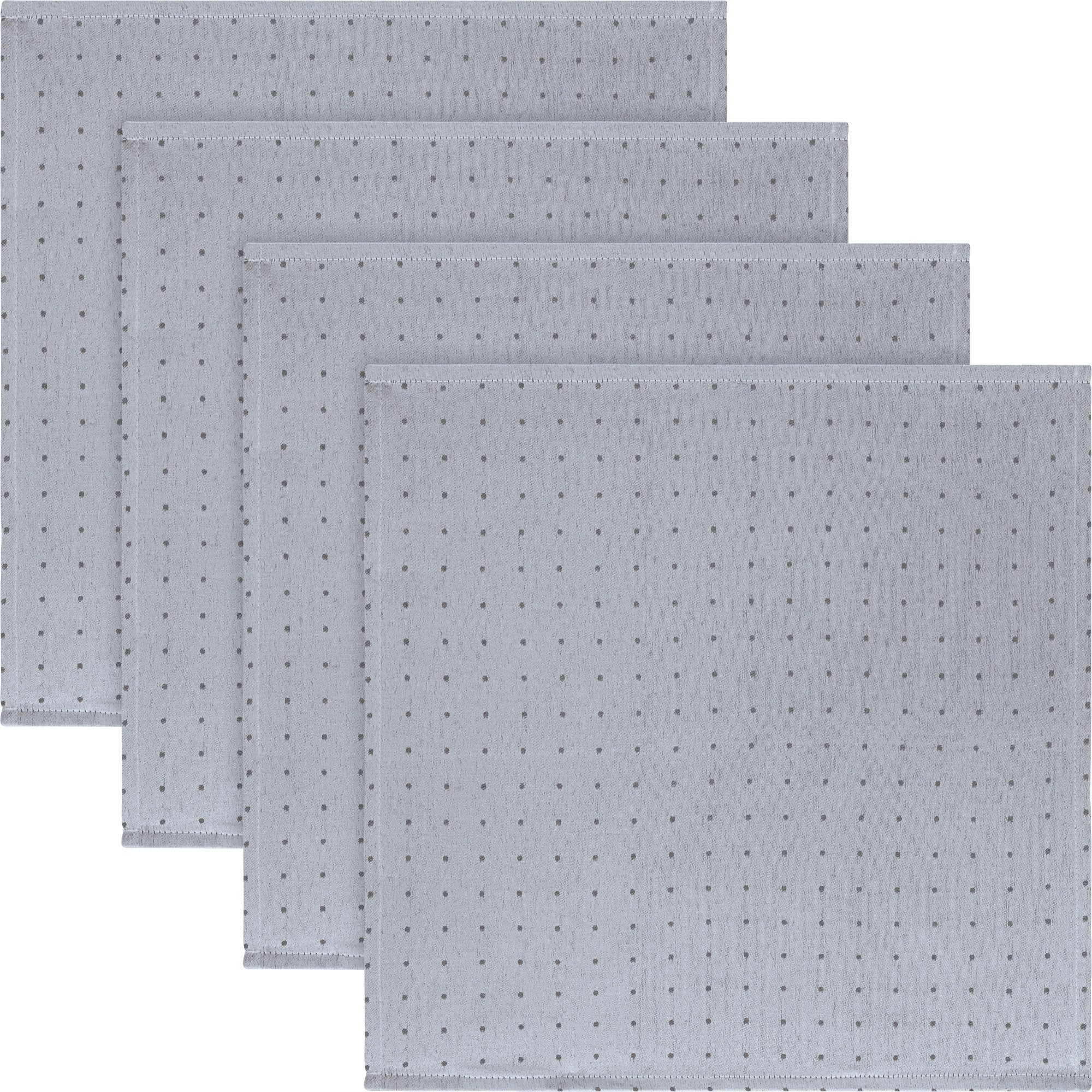 REDBEST Stoffserviette Serviette "Alcona" 4er-Pack, Jacquard Punkte