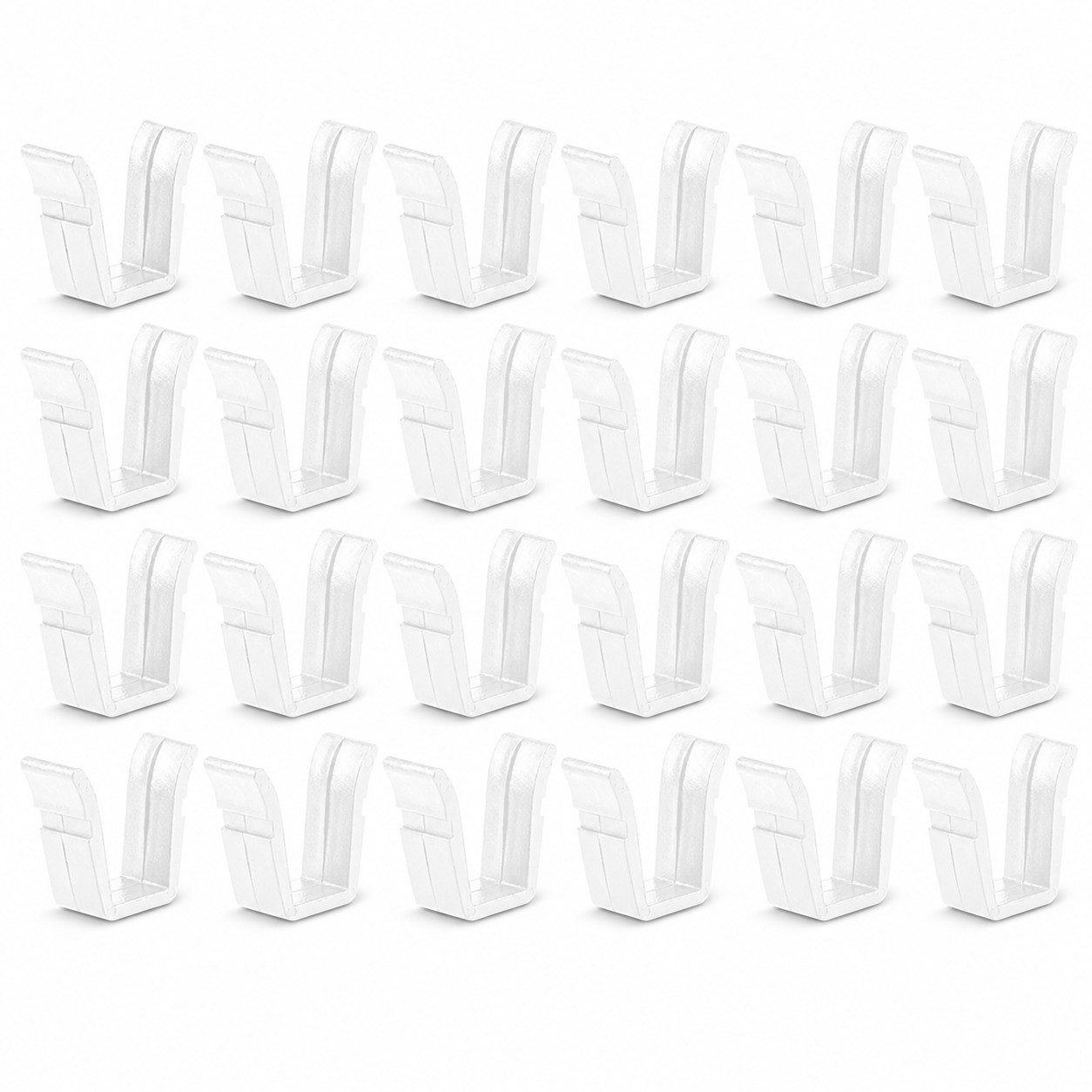 Bestlivings Feststeller Gardinenstopper, Gardinenschienen, Innenlaufschienen, (24-St), Endfeststeller, Kunststoff, für alle gängigen Schienensysteme geeignet