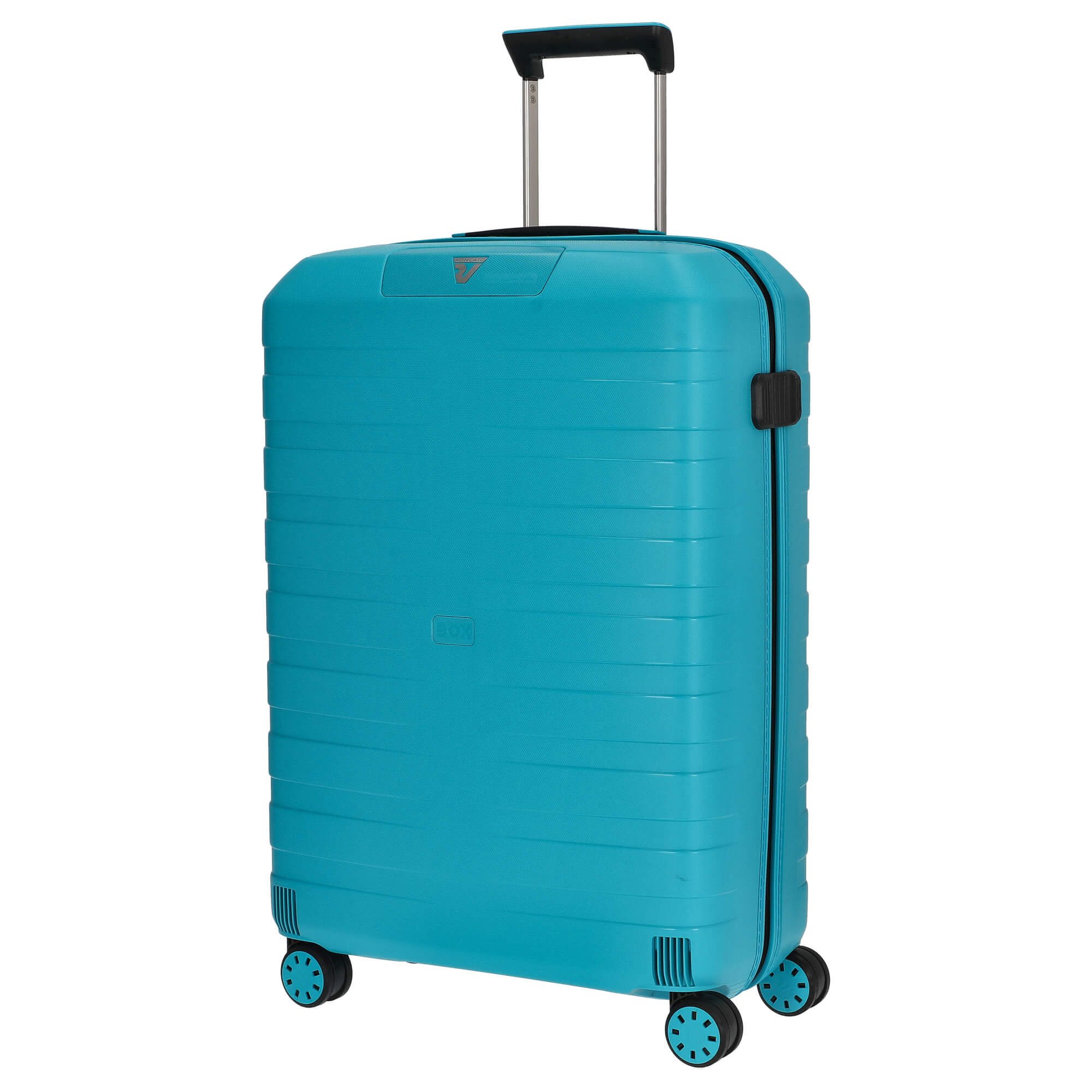 RONCATO Koffer Box Sport 2.0 - 4-Rollen-Trolley M 69 cm (nero/smeraldo), 4 Rollen Rollen