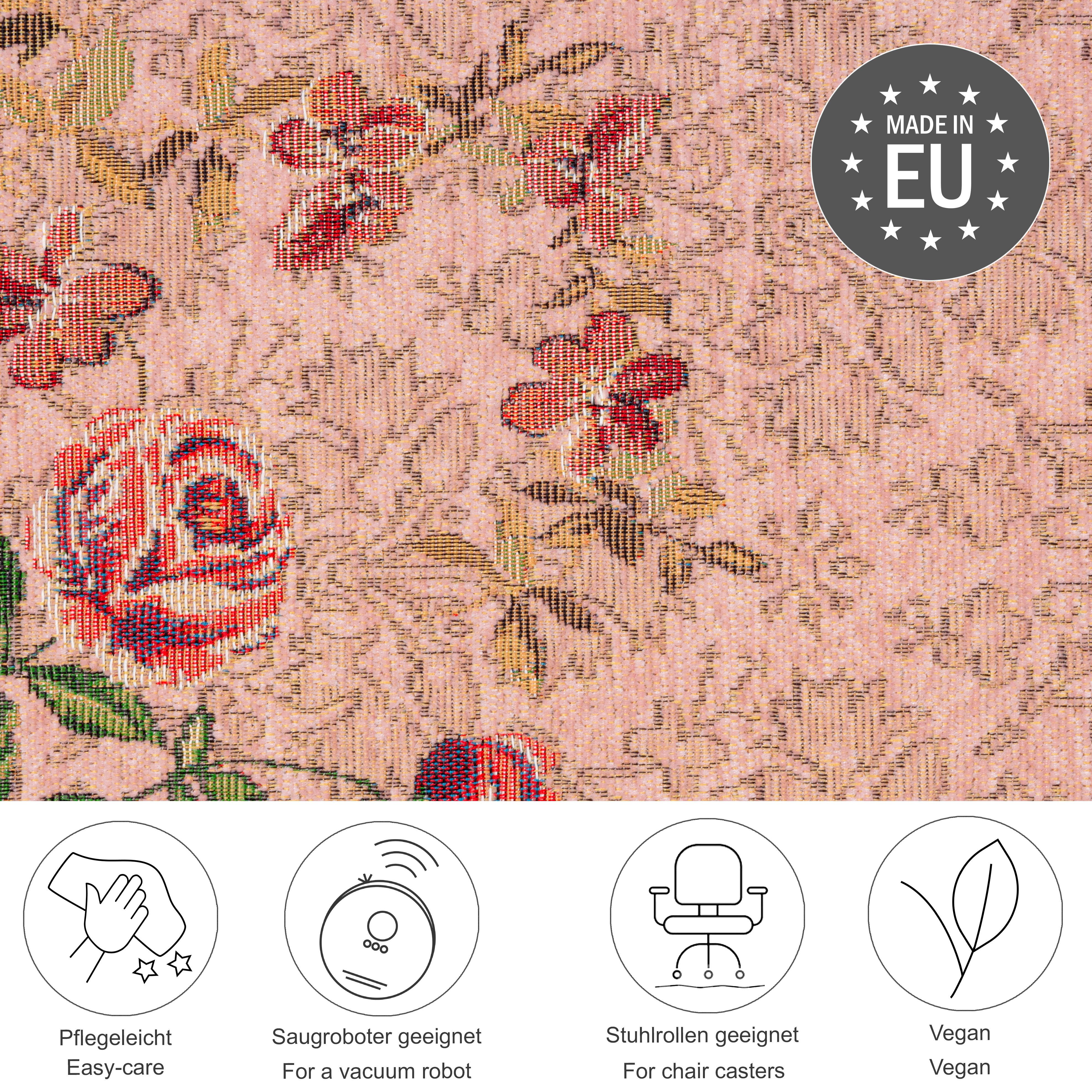 THEKO Teppich Flomi Floral, rechteckig, Höhe: günstig online kaufen