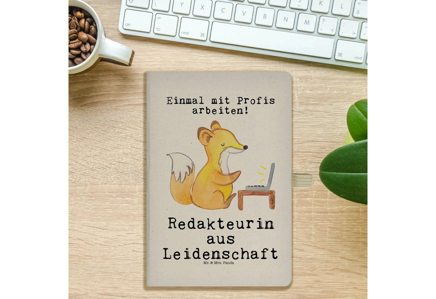 Thumbnail - Mr. & Mrs. Panda Notizbuch Redakteurin Leidenschaft - Transparent - Geschenk, Notizbuch A5, Refe Mr. & Mrs. Panda, Hochw...