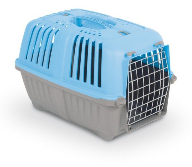 Ollesch Tiertransportbox Transportbox Pratiko mit Metalltür für Katze Hund