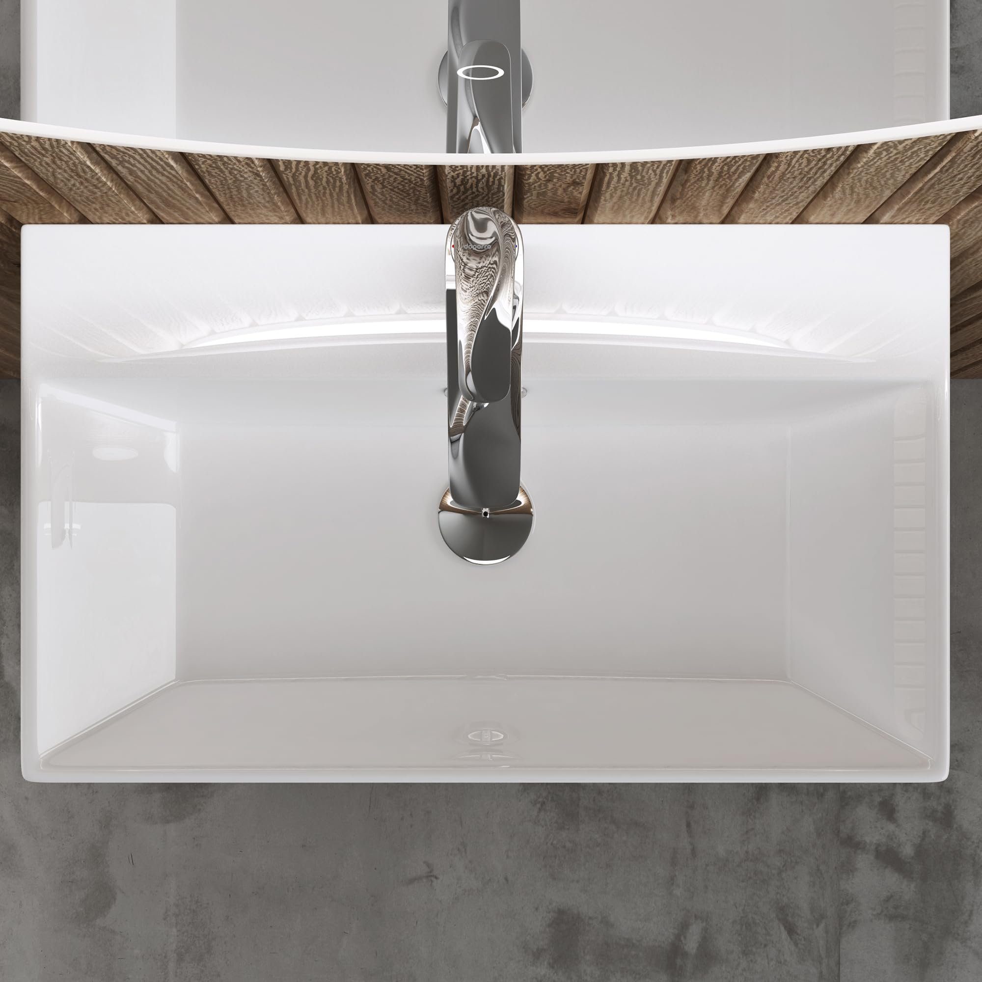 doporro Waschbecken Aufsatzwaschbecken Waschtisch Keramik mit Nano Lotus-Effekt Brüssel201