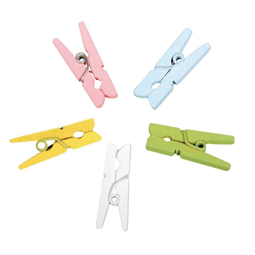 Rayher Rayher 56785000 20x Holzklammern farbig mini Tintenpatrone