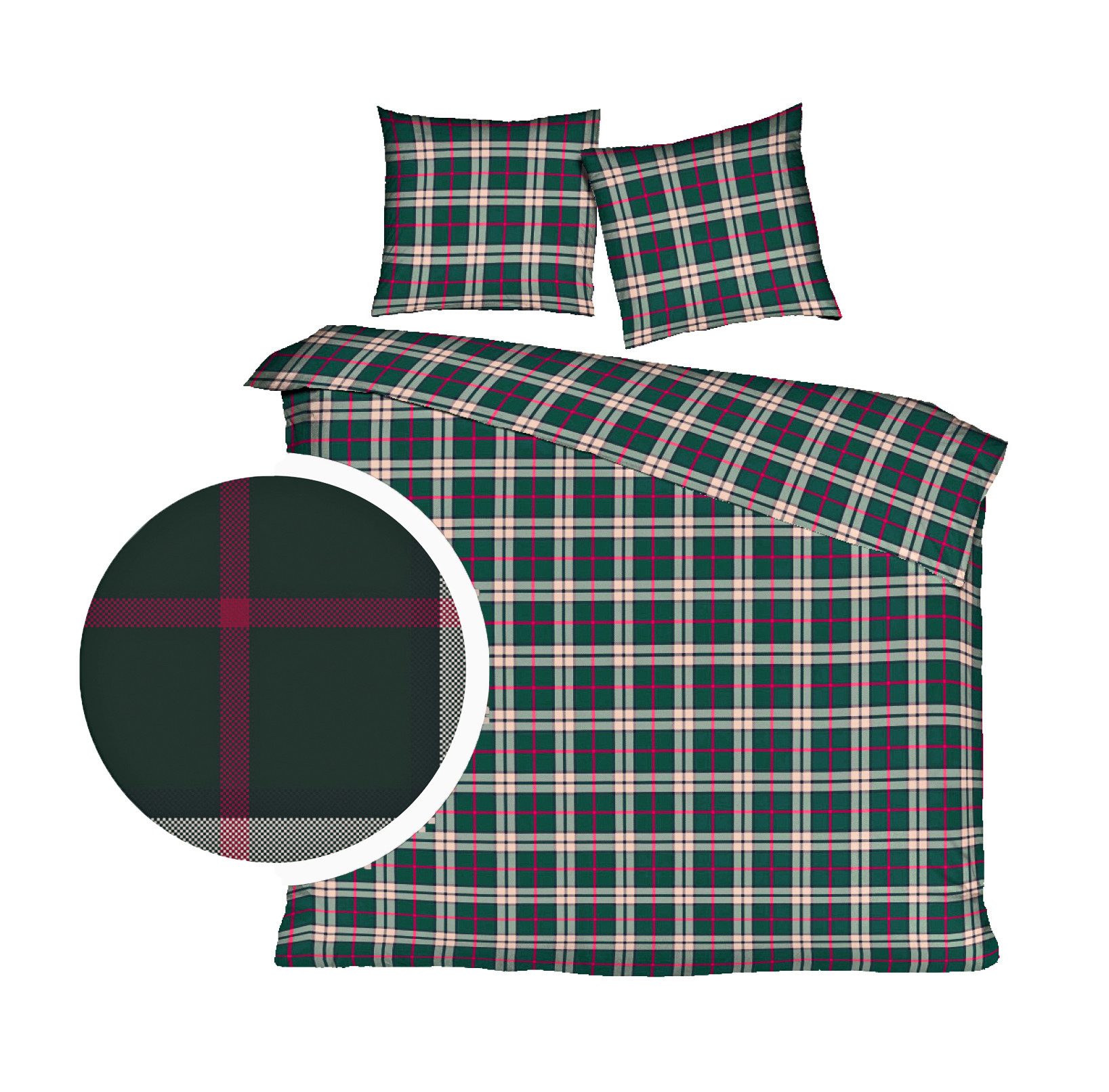 mistral home Bettwäsche 135x200cm, Bristol Classic Winter Kariert, Flanell, günstig online kaufen