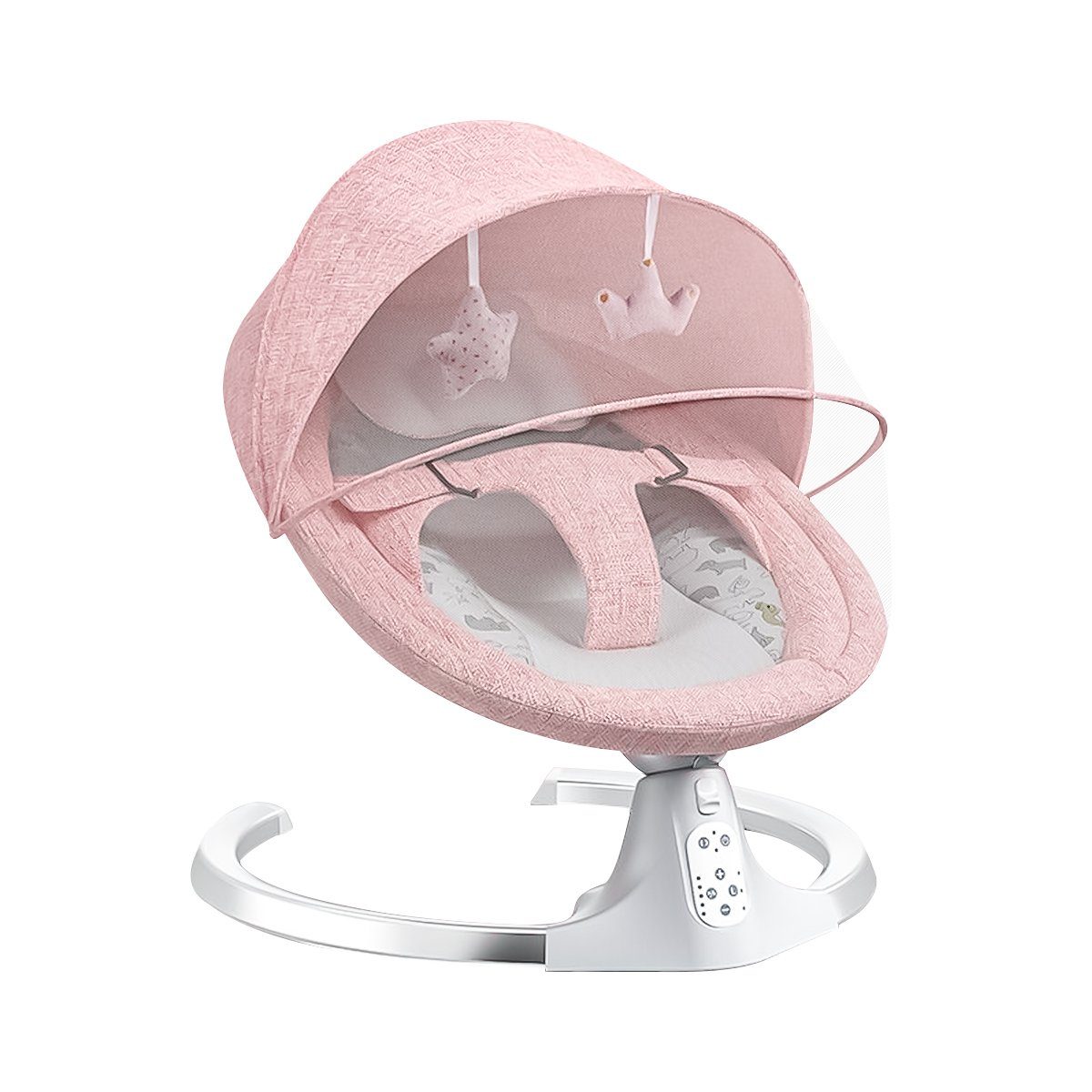 Kimbosmart Babywippe, elektrisch Babyschaukel bluetooth in 5 Gang max.15kg