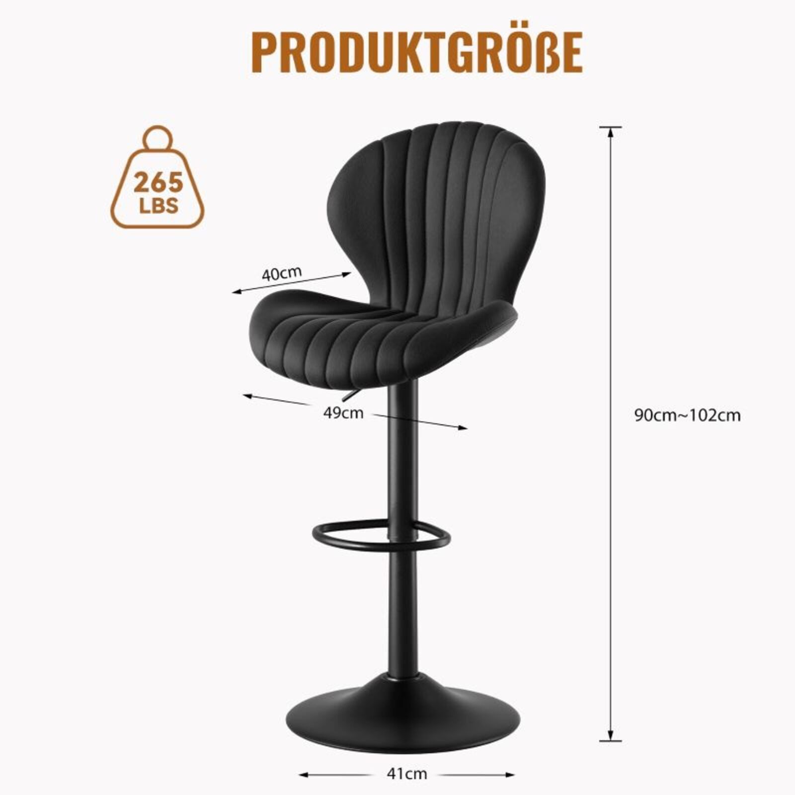 HawthyHome Barhocker Drehhocker, Höhenverstellbare Barstühle mit günstig online kaufen