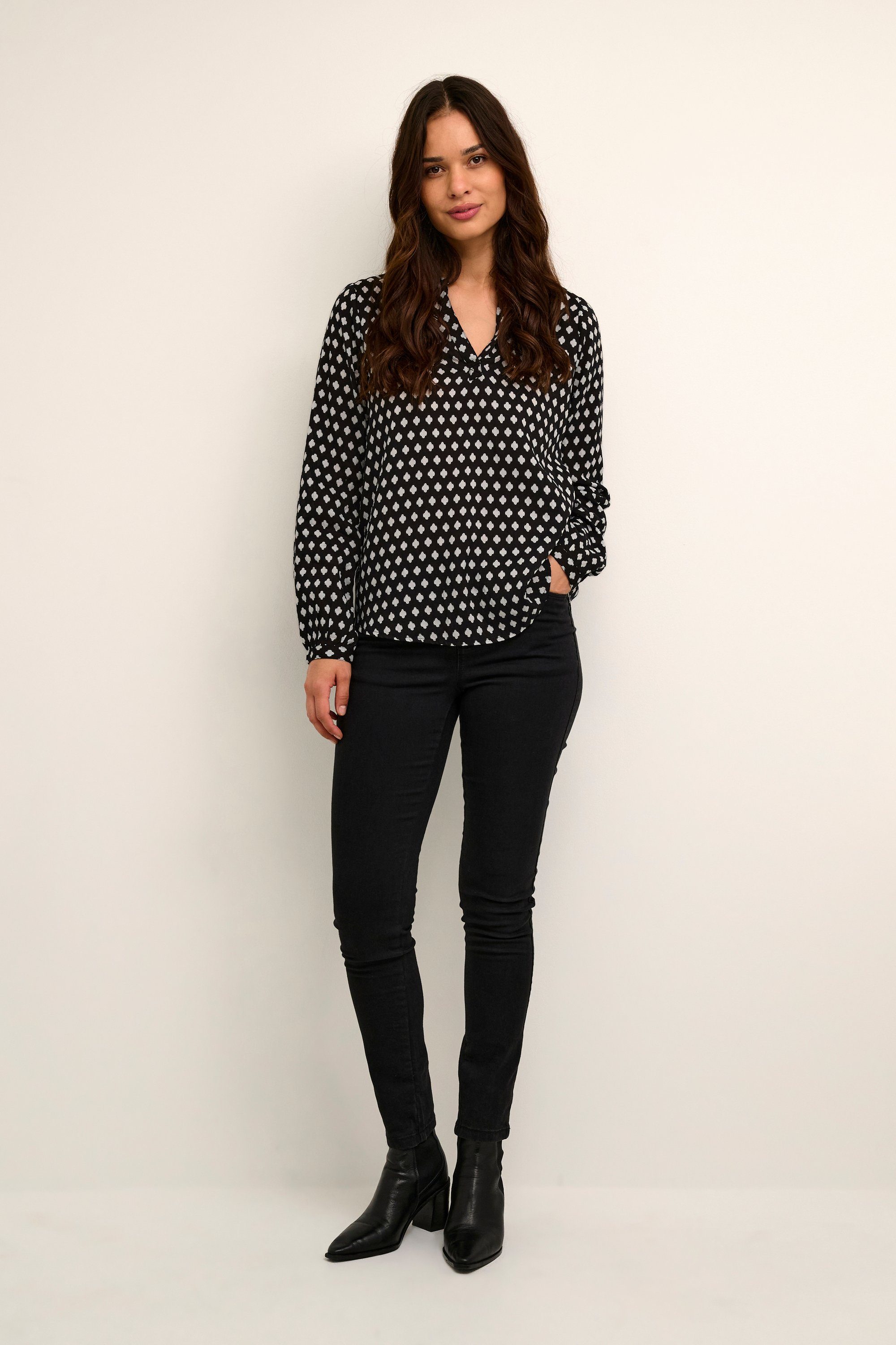 KAFFE Langarmbluse Bluse langarm KAleah