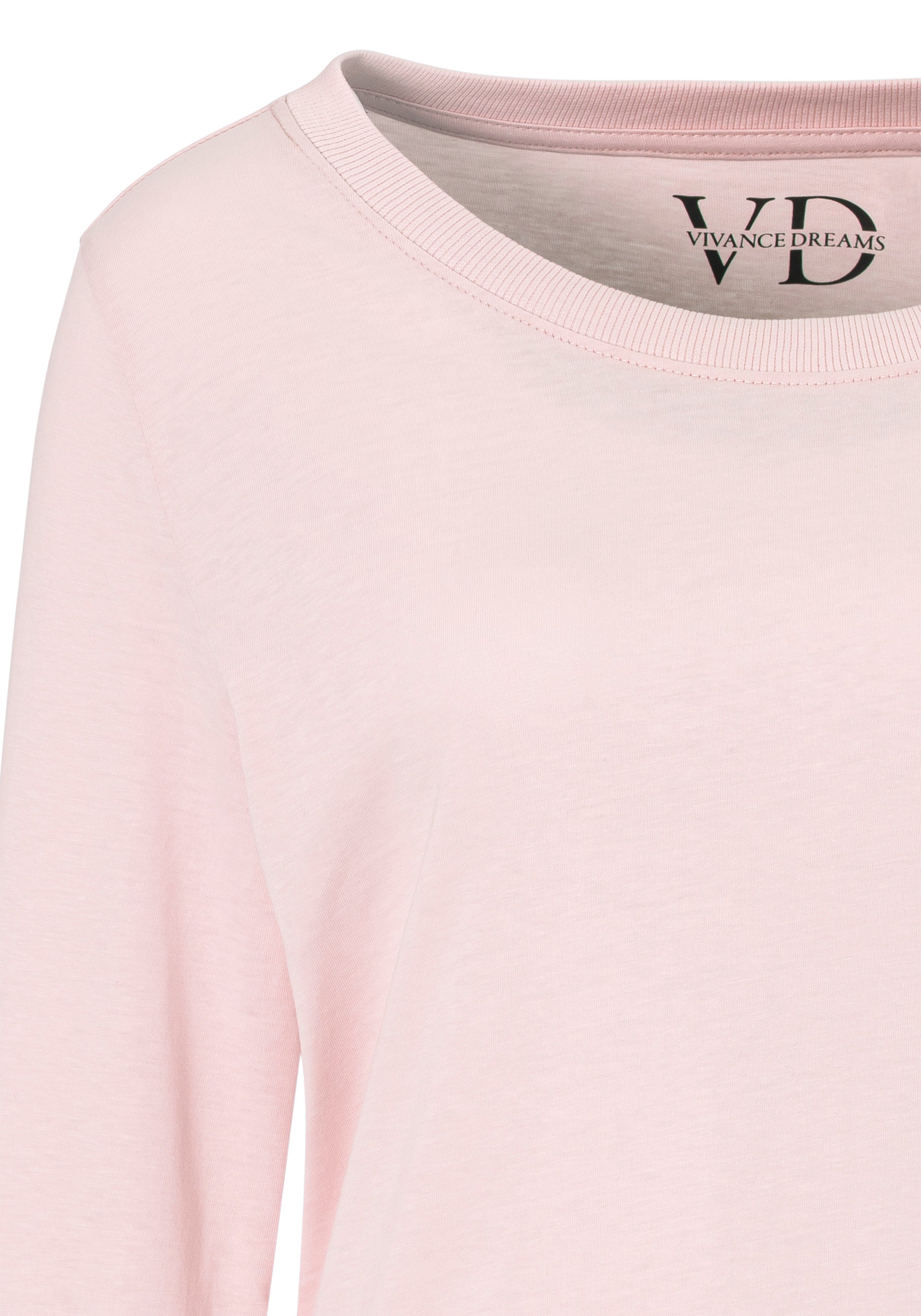 Vivance Dreams by Lascana Pyjamaoberteil mit Rippbündchen