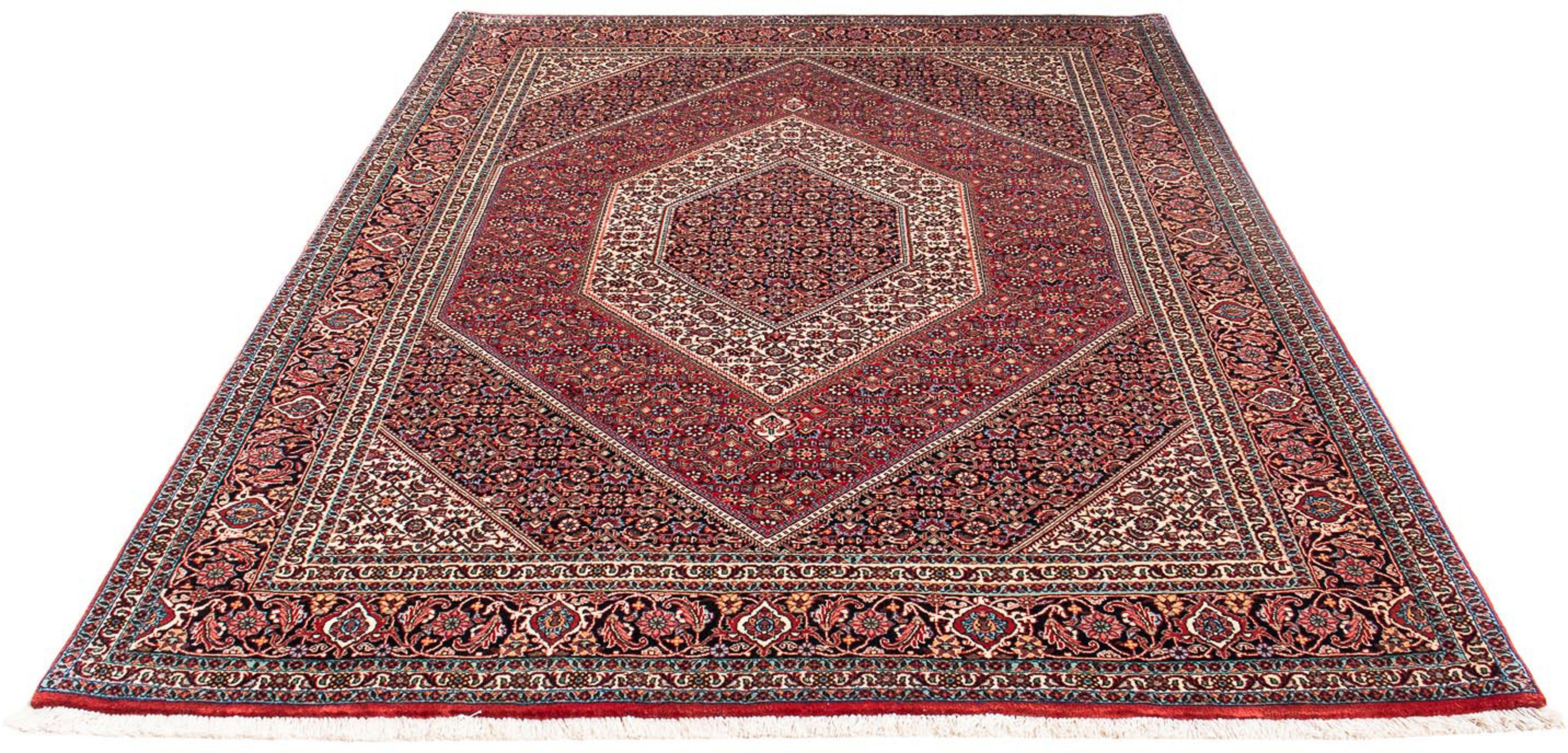 Orientteppich Perser - Bidjar - 237 x 173 cm - dunkelrot, morgenland, rechteckig, Höhe: 15 mm, Wohnzimmer, Handgeknüpft, Einzelstück mit Zertifikat