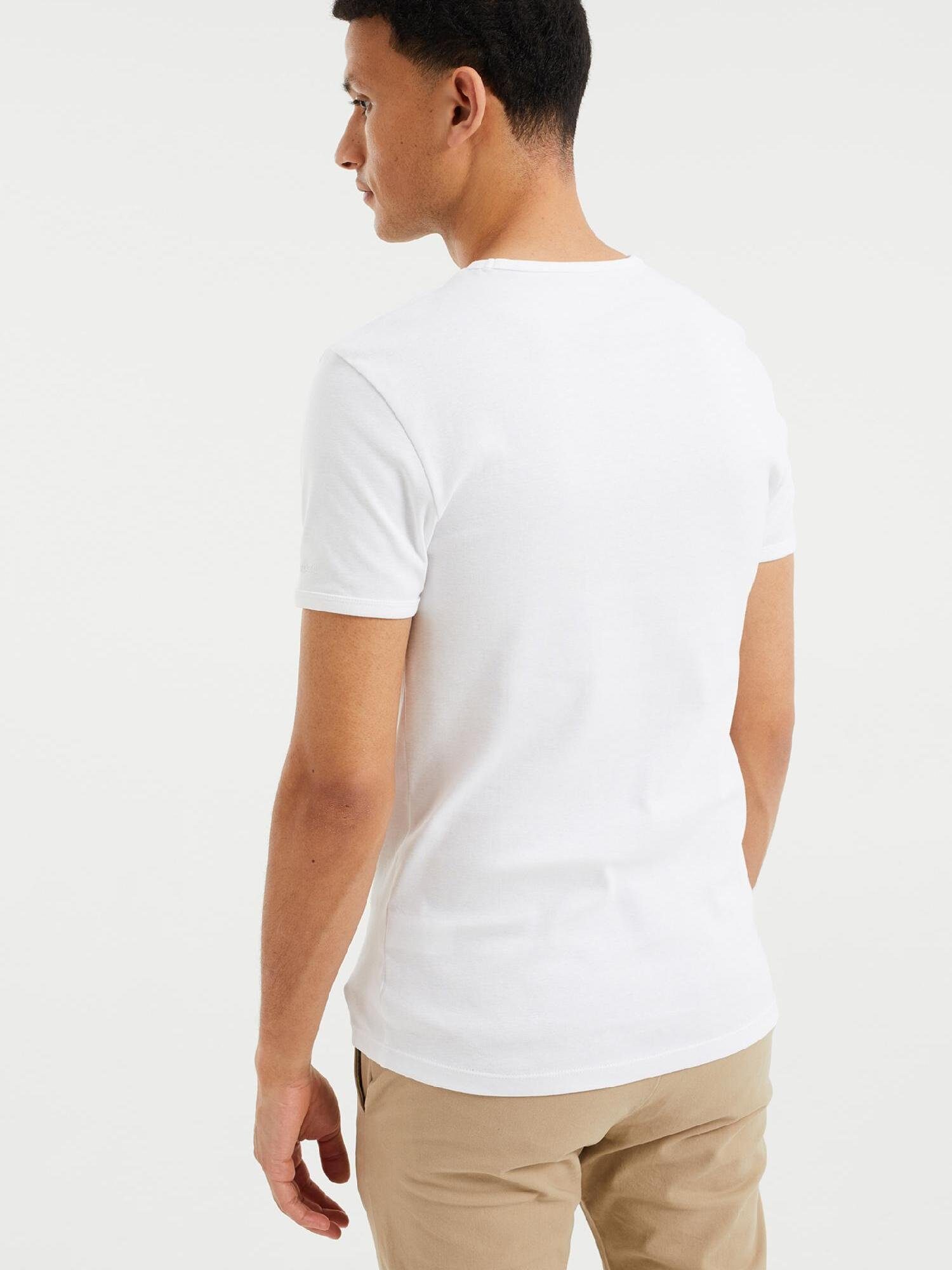 Weiß T-Shirt (1-tlg) WE Fashion