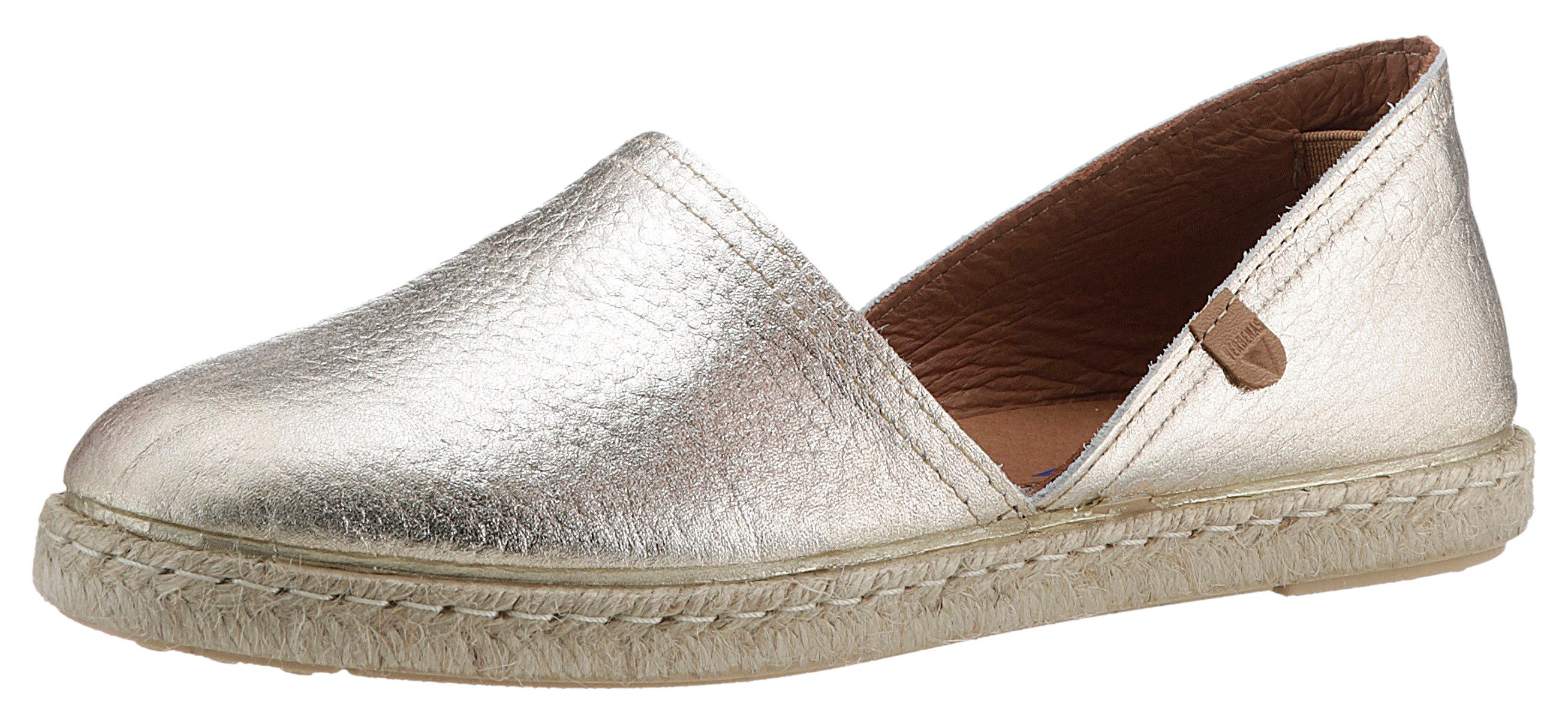 VERBENAS CARMEN NUCLEO METAL Espadrille, Slipper, Sommerschuh, Strandschuh im Metallic Look