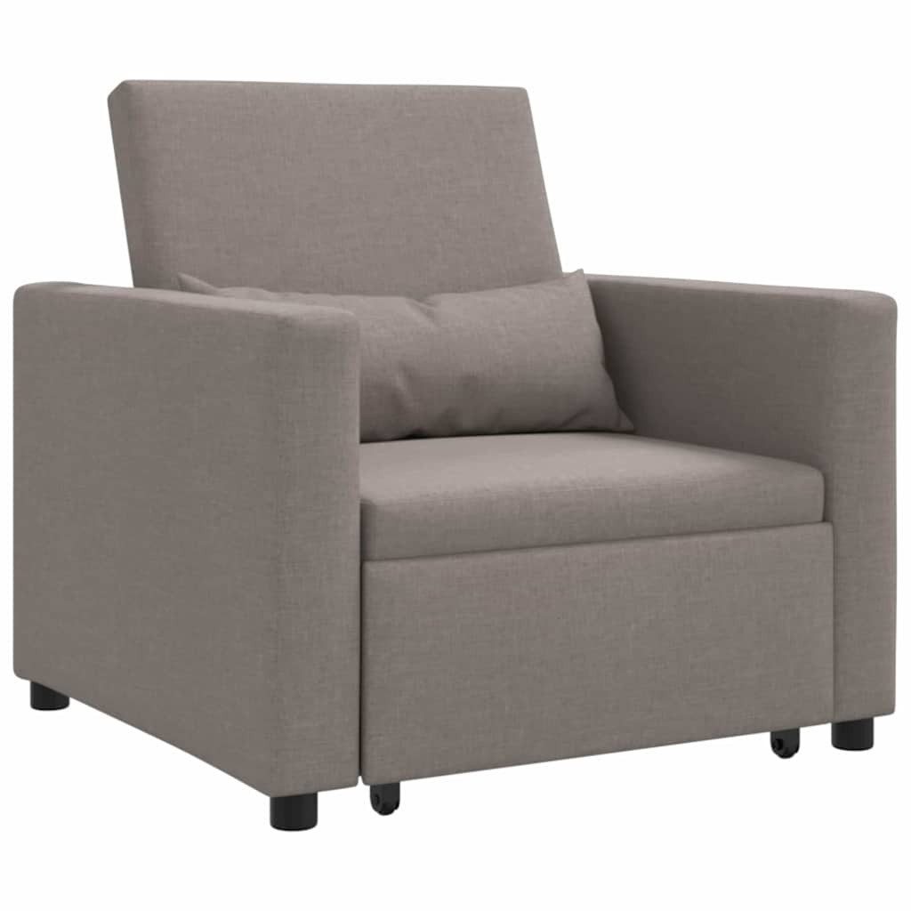 vidaXL Sessel Einzel-Schlafsofa mit Rädern Taupe günstig online kaufen