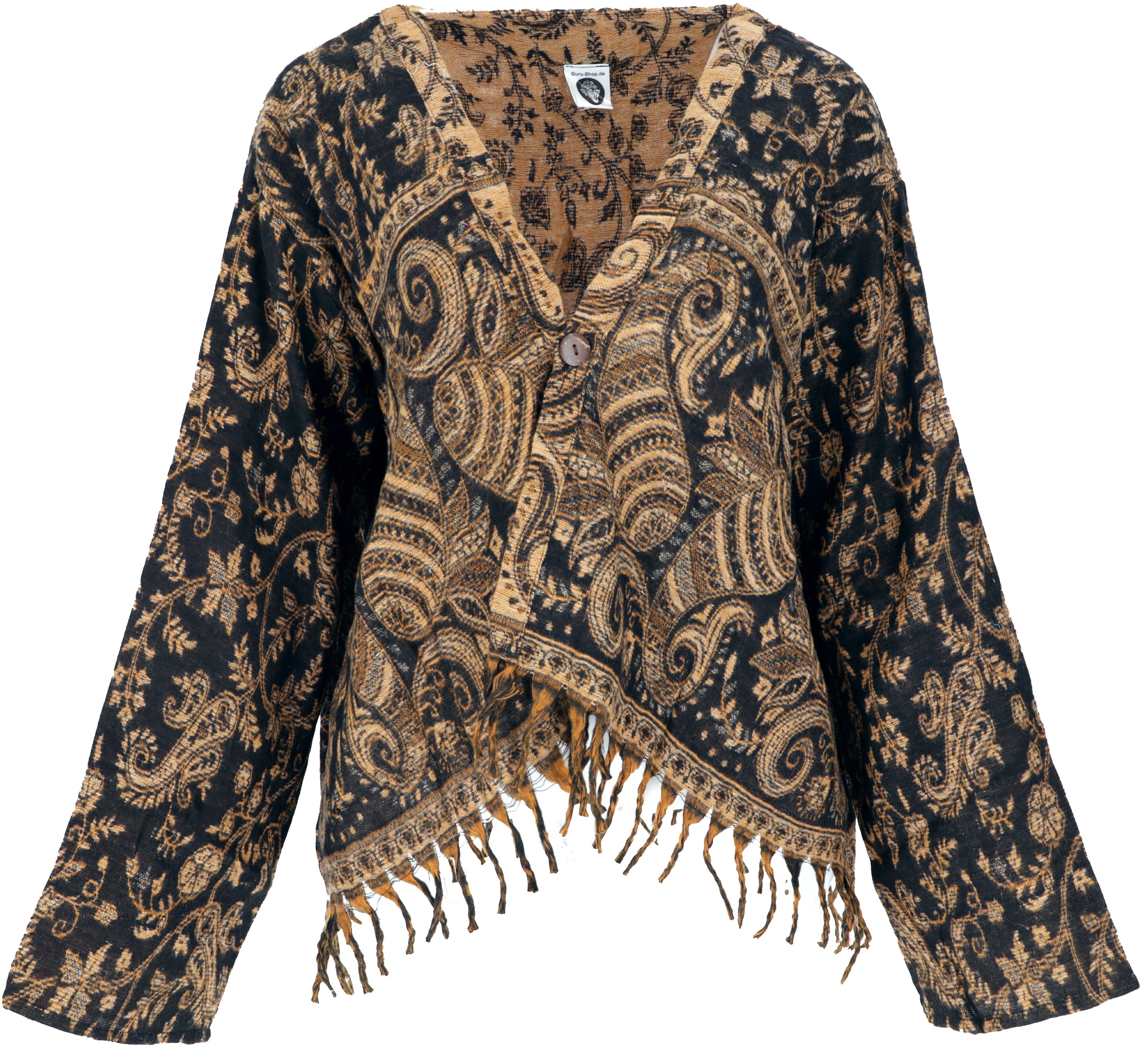 Guru-Shop Langjacke Bolero Jacke, legeres Boho Jäckchen -.. alternative Bek günstig online kaufen