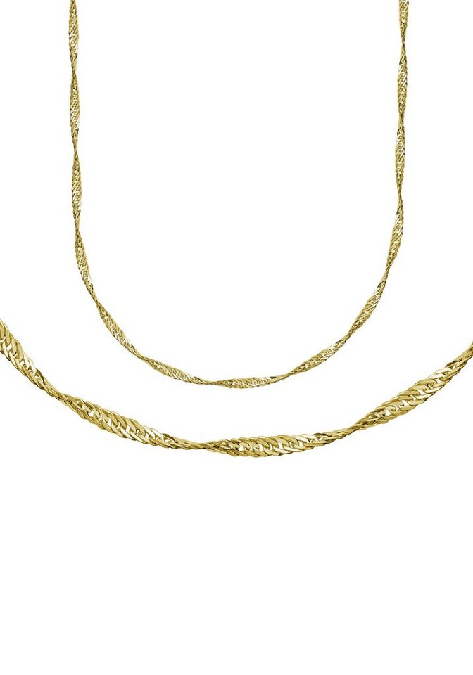 Firetti Kette ohne Anhänger Schmuck Geschenk Silber 925 Halsschmuck  Halskette Singapurkette, zu Hoodie, Kleid, Shirt, Jeans, Sneaker! Anlass  Geburtstag Weihnachten