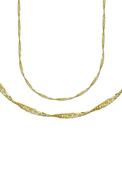 Firetti Kette ohne Anhänger Schmuck Geschenk Silber 925 Halsschmuck Halskette Singapurkette, Made in Germany