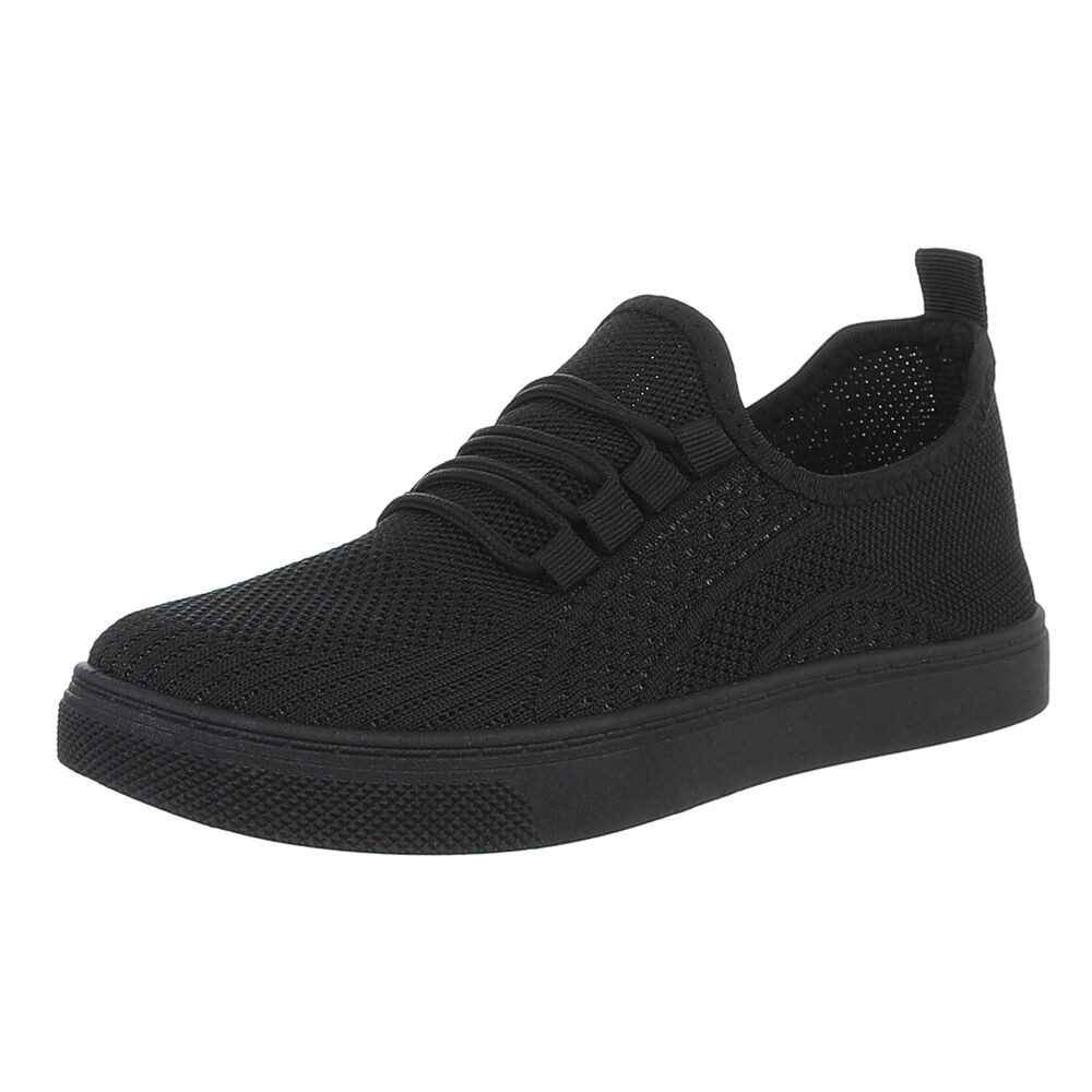 Stylischer Freizeitschuh aus Mesh in Schwarz Sneaker