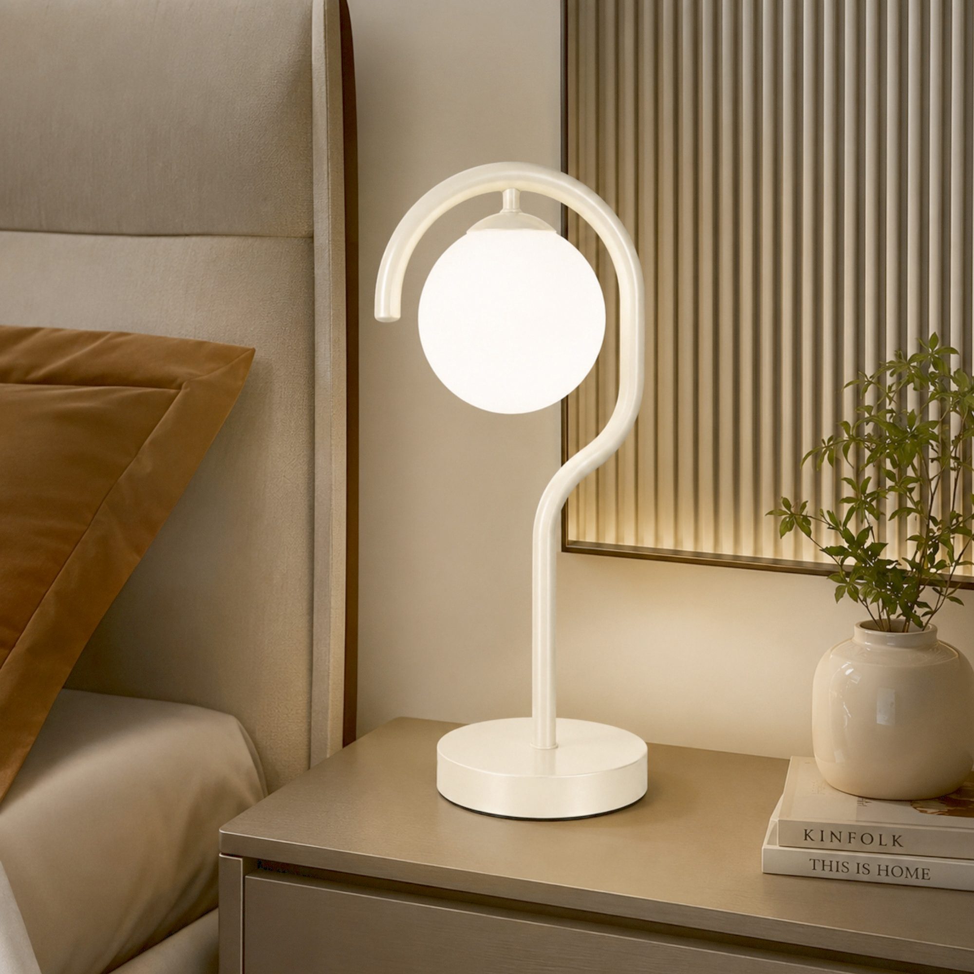 Opviq Nachttischlampe, ohne Leuchtmittel, Tischleuchte, E27, ohne Leuchtmittel, IP20
