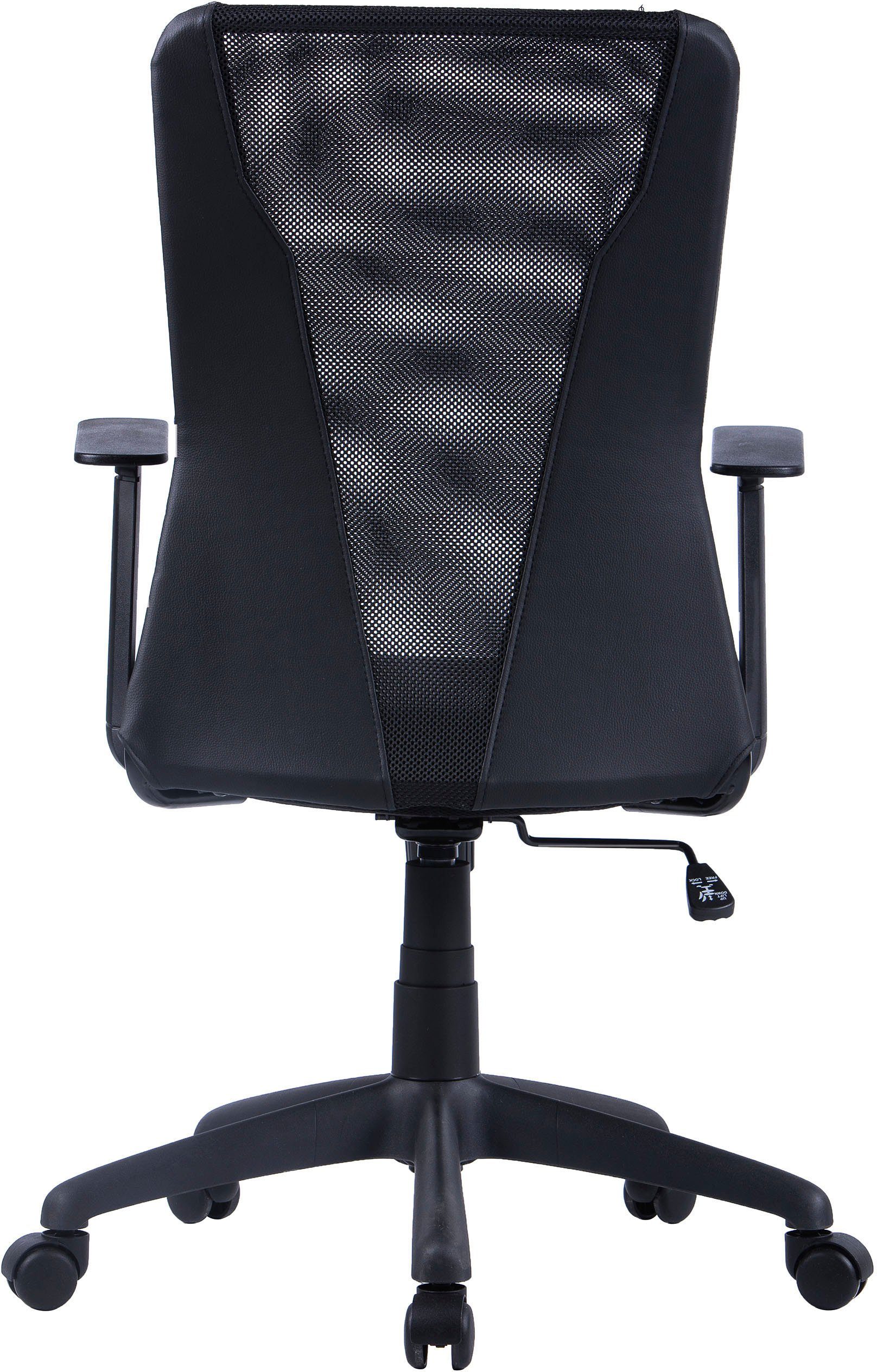 | / Rückenlehne Flash St), / Bürostuhl schwarz grau moderner Drehstuhl (1 grau mit schwarz byLIVING atmungsaktiver