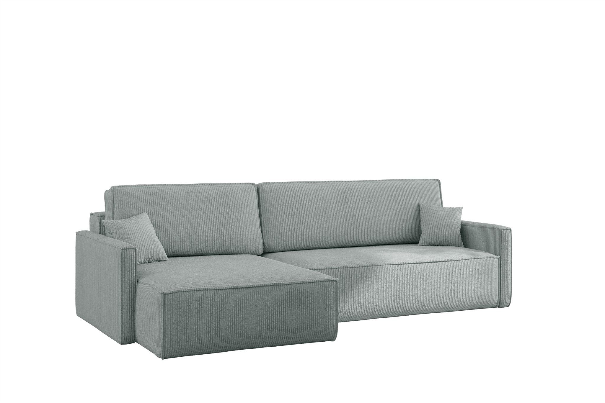 Fun Möbel Ecksofa Schlafsofa Sofa FUN MARIUS in Stoff, inkl. 2 Zierkissen, Inkl. Bettkasten