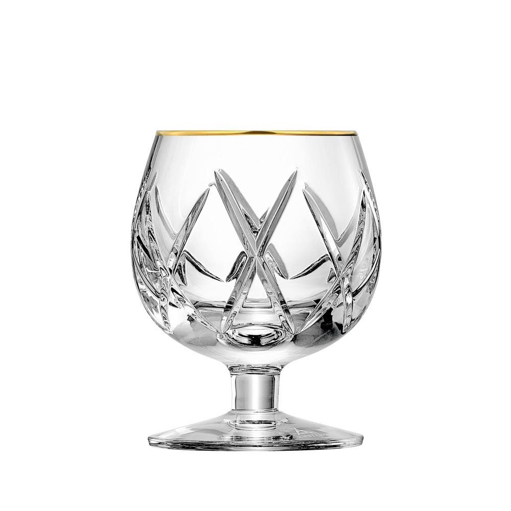Cognacglas London Gold (10,6 cm) - Kristallglas mundgeblasen · handgeschliffen ·