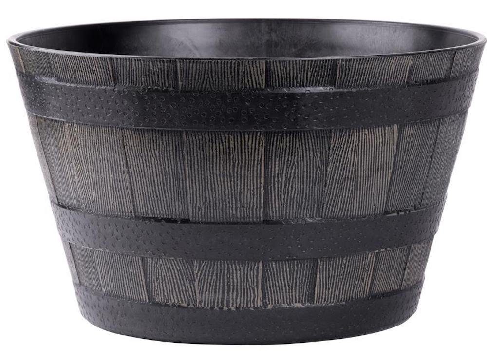 PROREGAL® Blumentopf Blumentopf GDA Holz-effekt 832, 39x28cm, Fass