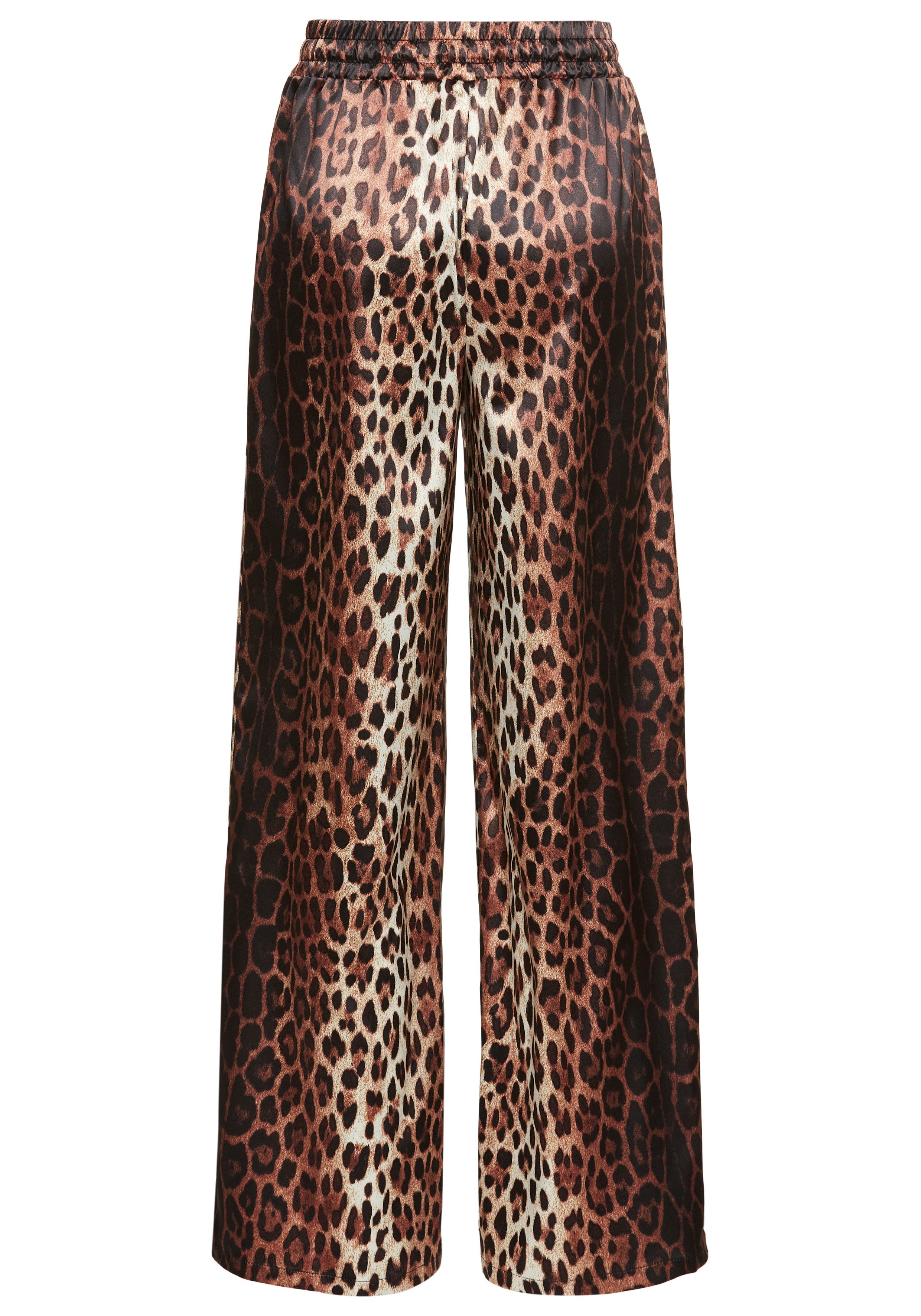 Laura Scott pull-on trousers in leopard print