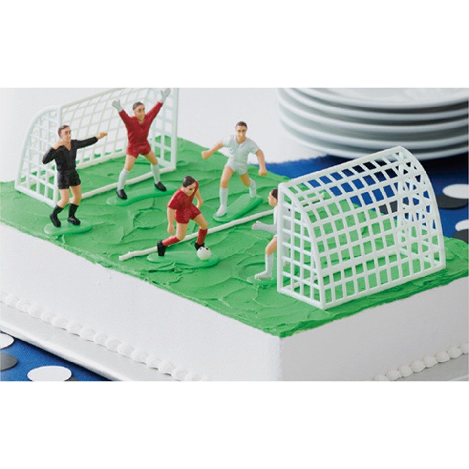 Wilton Tortenstecker Wilton Fußballdekor-Set für Torten und Kuchen, (7-tlg)