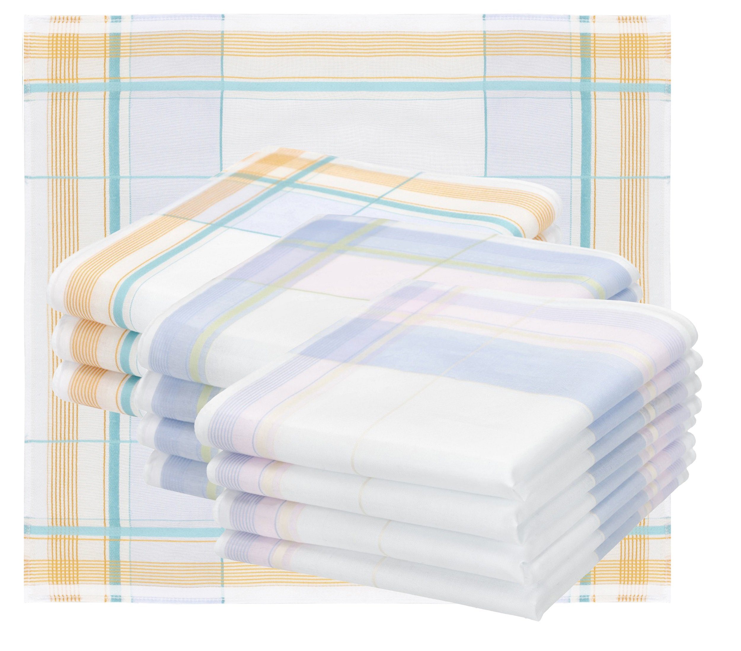 Betz Taschentuch 12 Stück Damen Stoff Taschentücher Paloma 4 Größe 28x28 cm, (Set, 12-St. 12 Taschentücher 28x28 cm), 100% Baumwolle