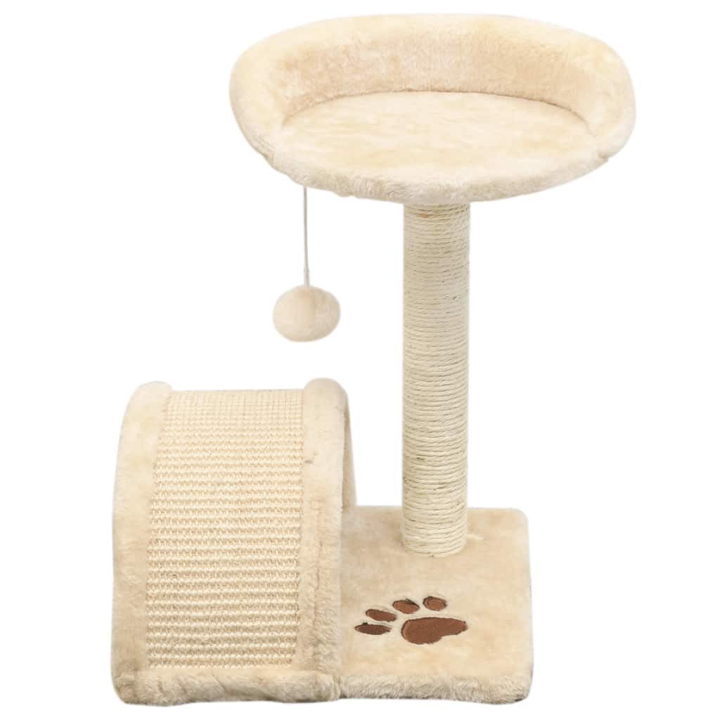 vidaXL Kratzbaum 40 cm Katzen-Kratzbaum Sisal 40 cm Beige und Braun