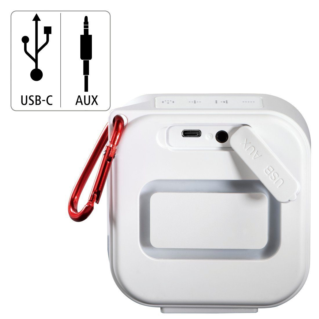 Hama Mini Bluetooth Lautsprecher (wasserdicht IP67, 3,5W, mobil, Karabiner) Bluetooth-Lautsprecher