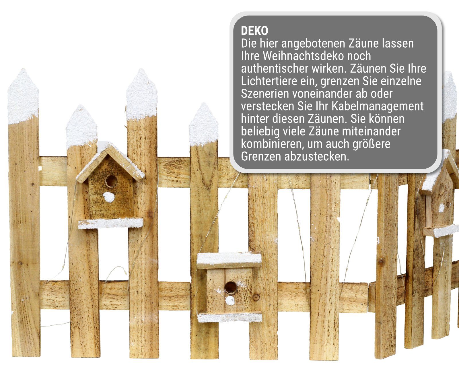 HAGO Weihnachtsfigur Holzzaun Zaun Holz Dekozaun günstig online kaufen