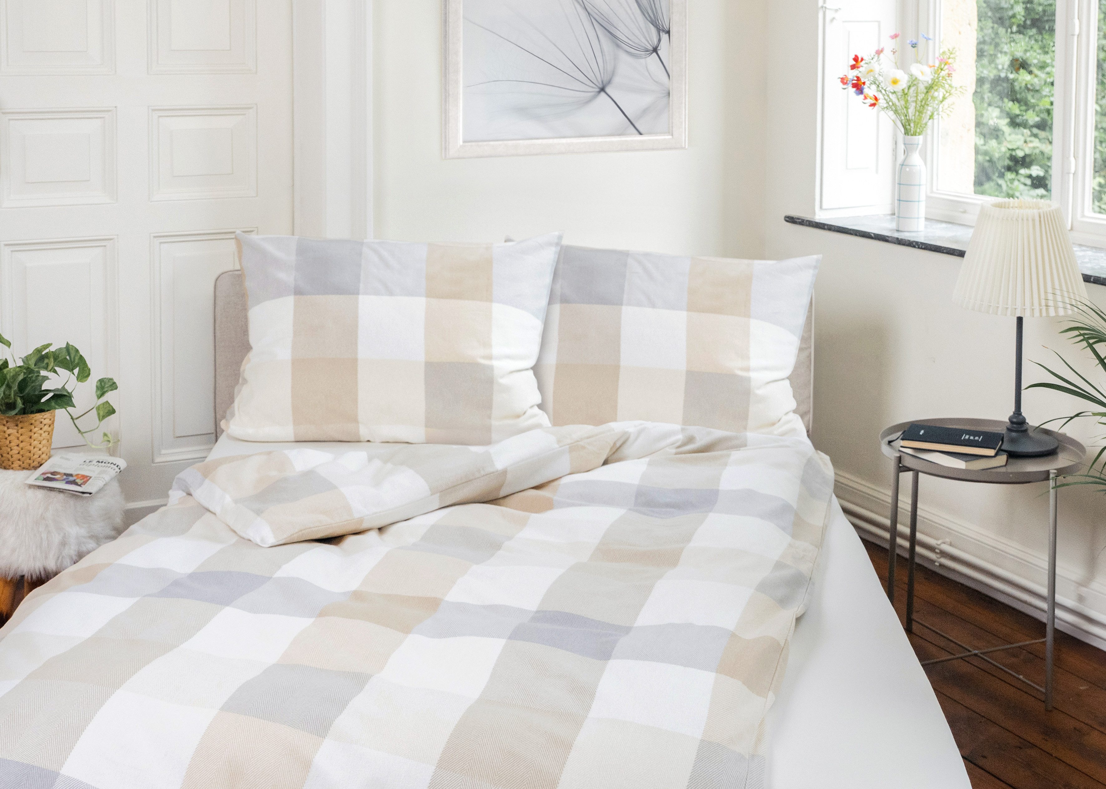 Dyckhoff Bettwäsche Plaid, Flanell, 2 teilig, angenehm wärmend