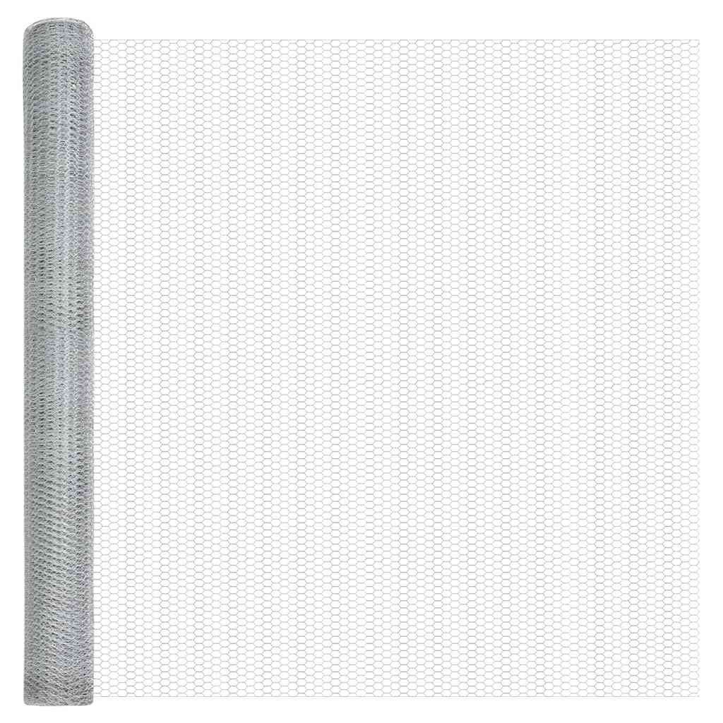 vidaXL Zaunpfosten Silber, (1-St)